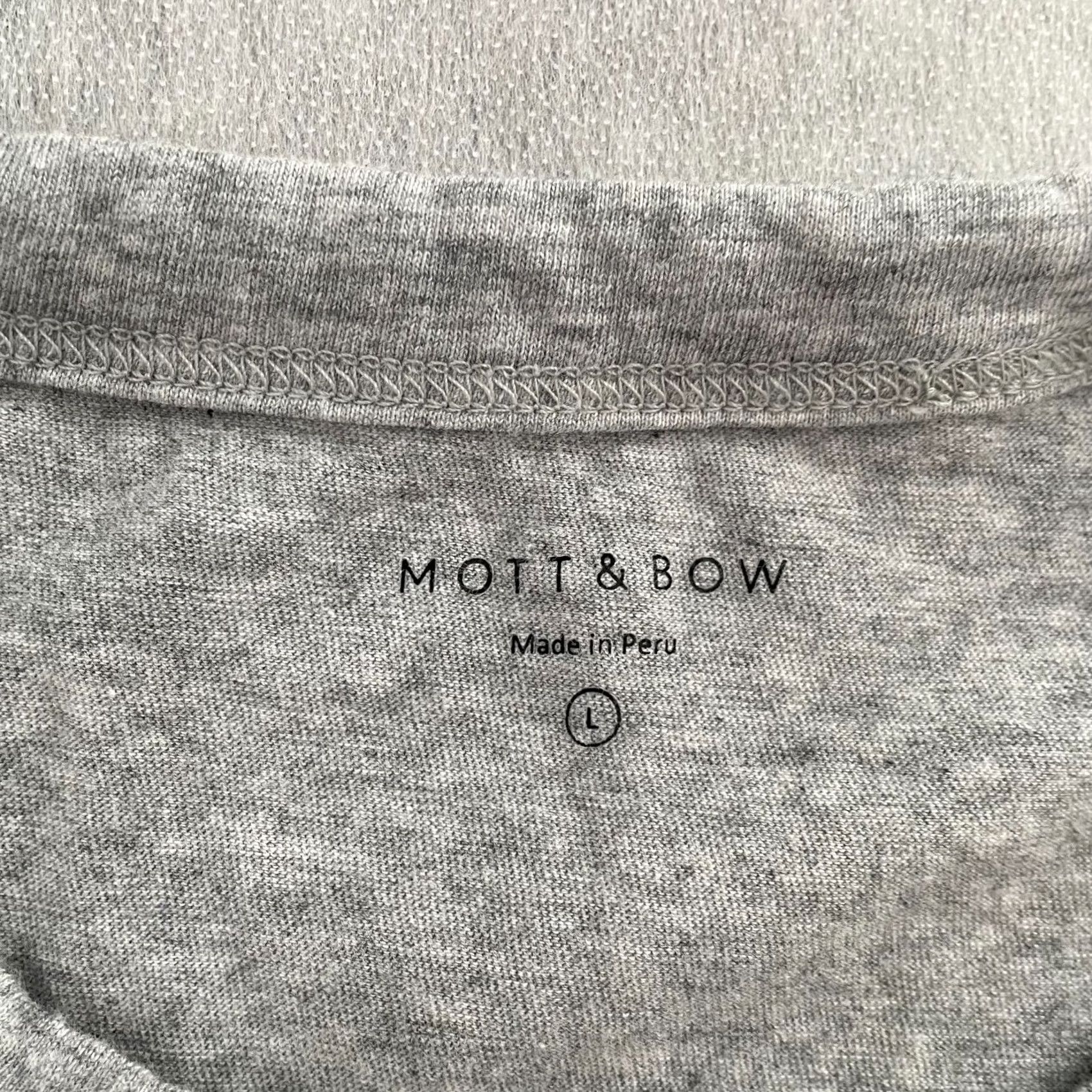 Mott & Bow Mott & Bow Shirt Adult Large Gray Driggs Long Sleeve Crew Tee Cotton Mens L Size US L / EU 52-54 / 3 - 4 Thumbnail