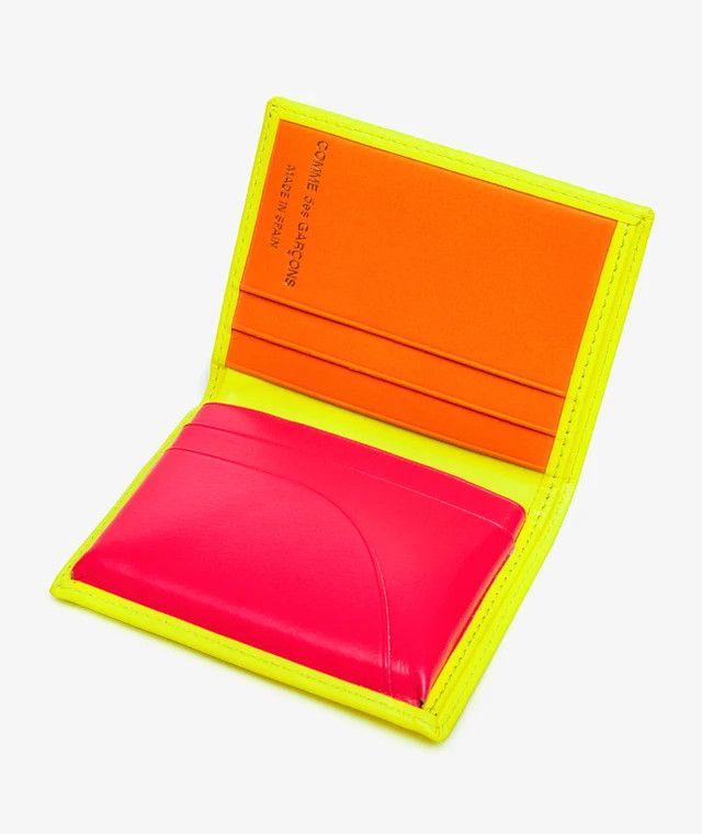 Comme des Garcons o1s22i1n1024 Size: OS / Fluo Bifold Wallet in Yellow Size ONE SIZE - 4 Thumbnail