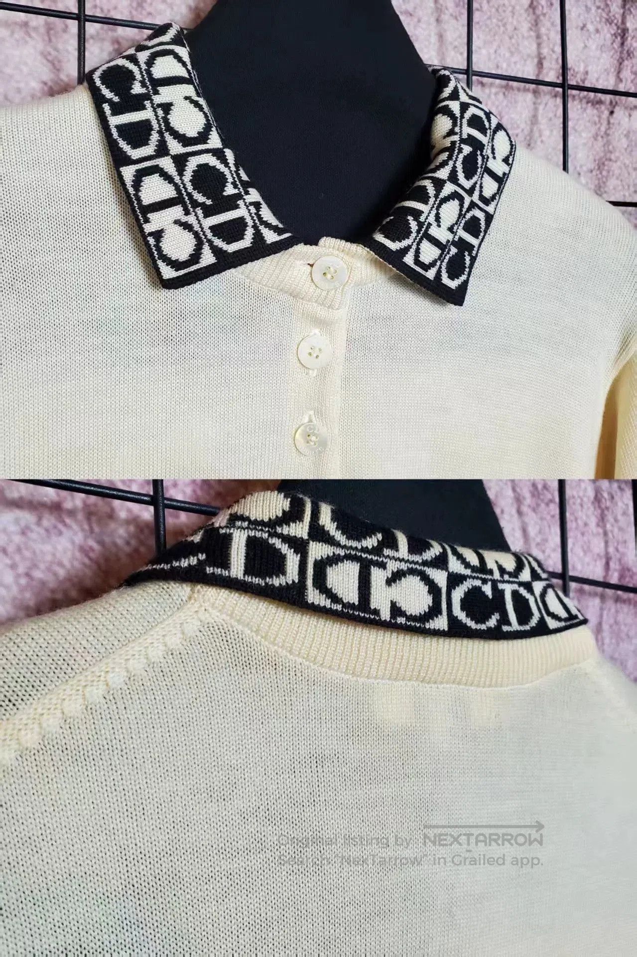 Dior dior vintage wool sweater with detachable collar. Size US L / EU 52-54 / 3 - 5 Thumbnail