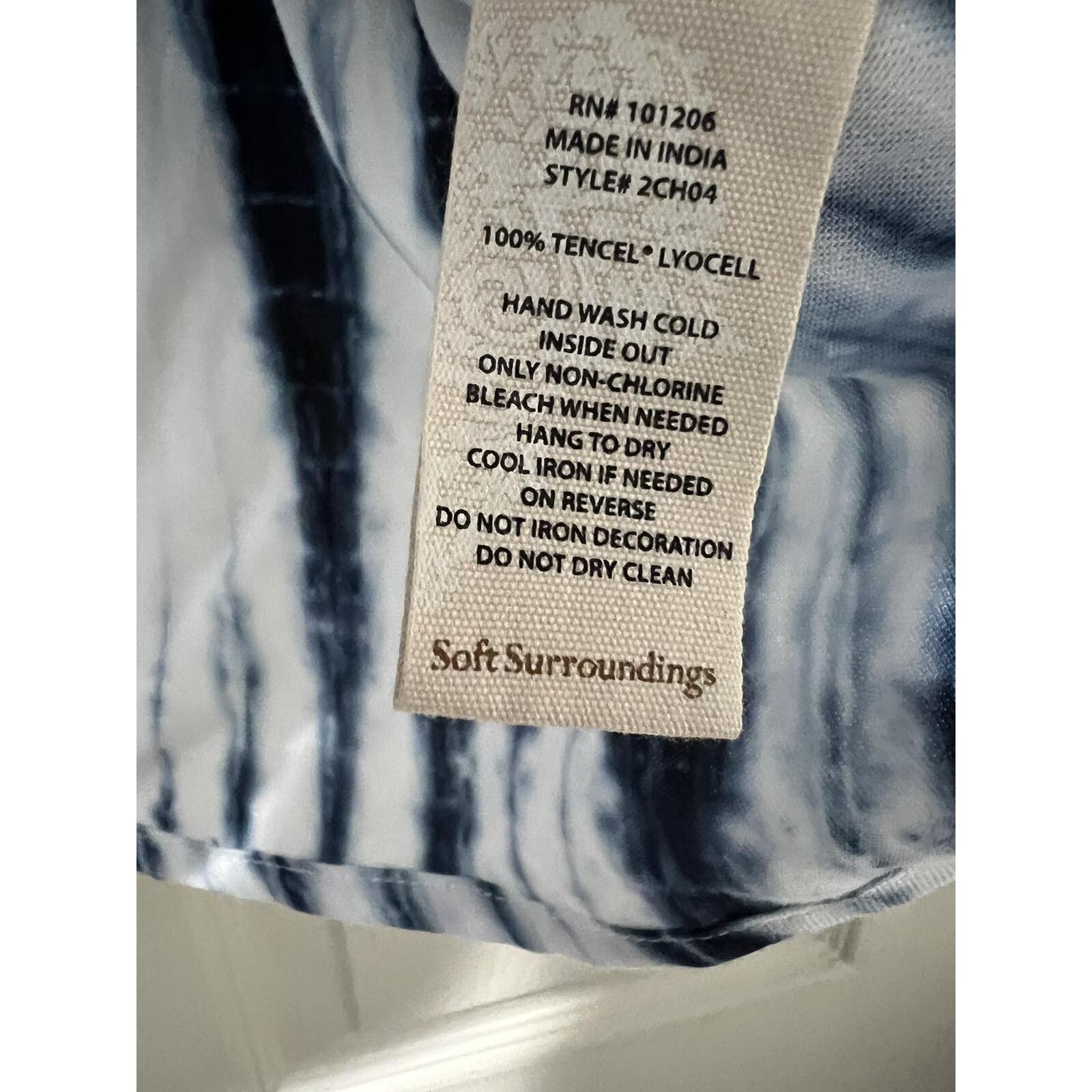 &Daughter Soft Surroundings 3/4 Length Sleeves Tunic L A001732 Size L / US 10 / IT 46 - 4 Thumbnail