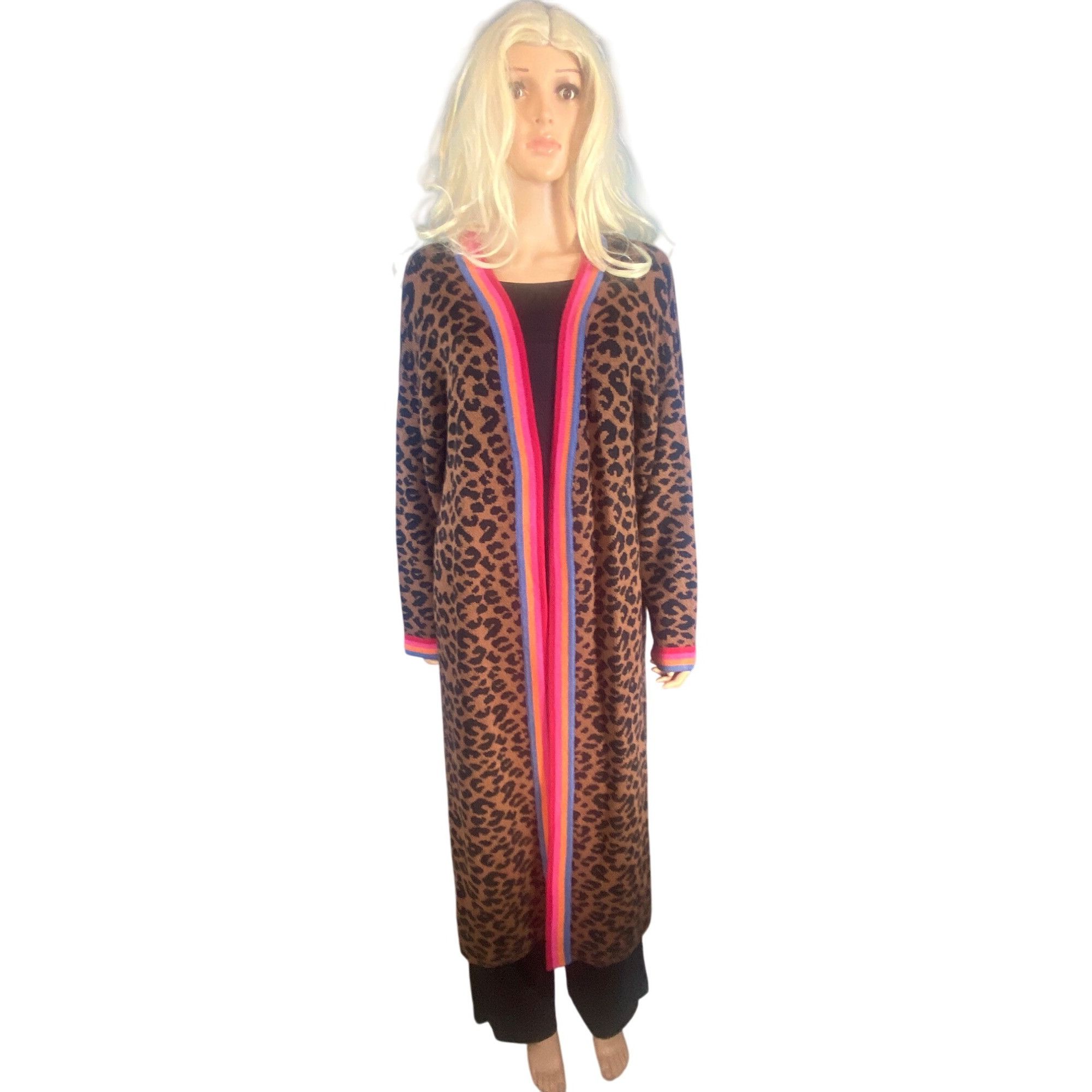 Marine Layer NWT Marine Layer Martha Sweater Coat Leopard Duster Cardigan Size XL / US 12-14 / IT 48-50 - 4 Thumbnail