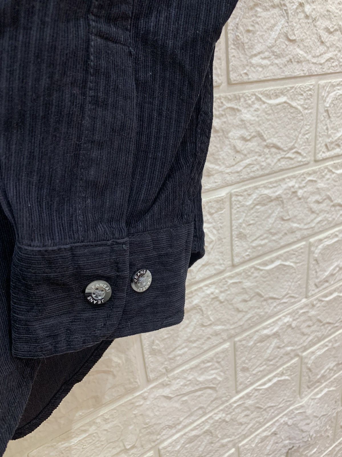 Kansai Yamamoto Vintage kansai jeans double pocket black corduroy shirt Size US M / EU 48-50 / 2 - 2 Thumbnail
