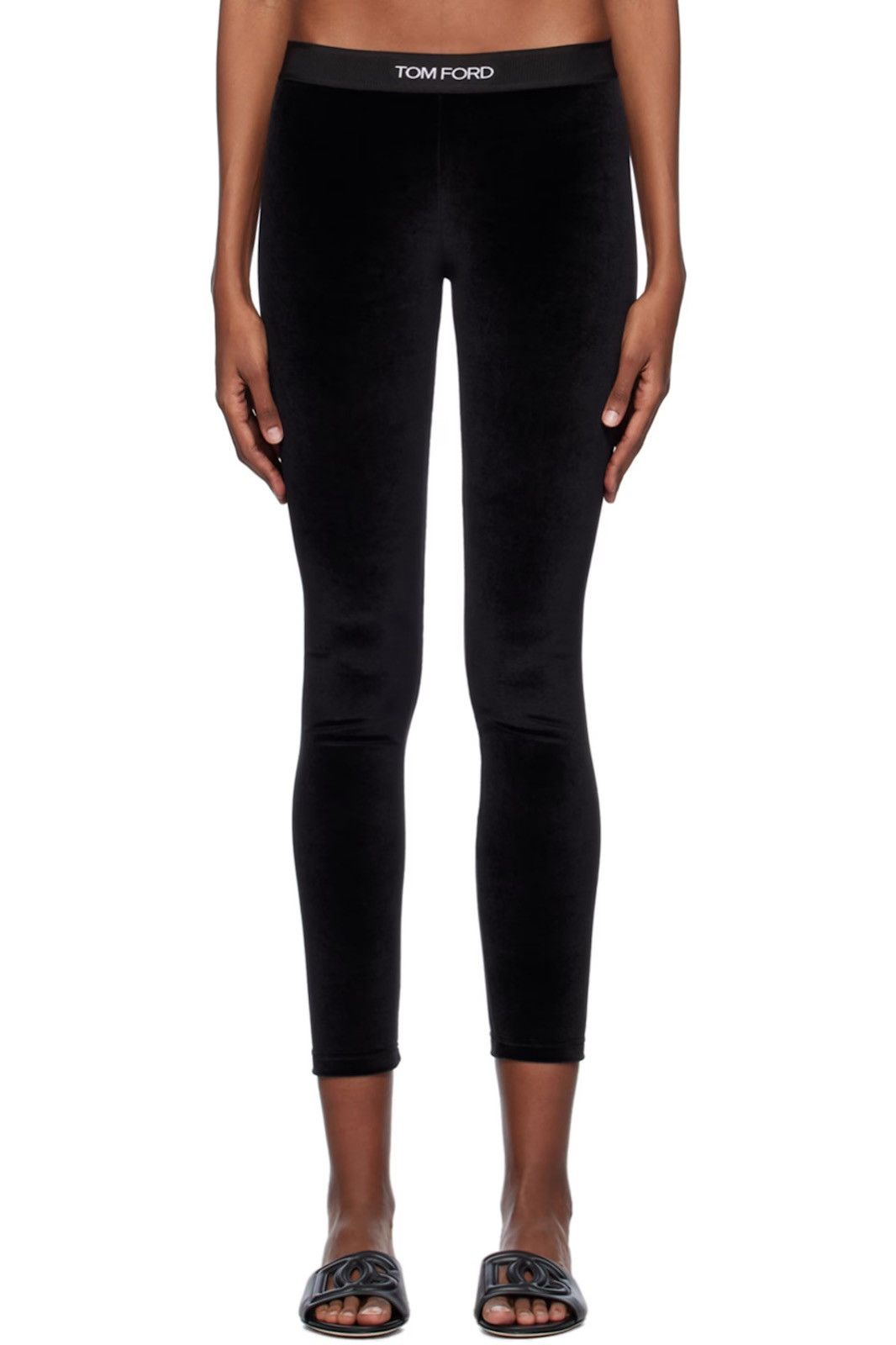 Tom Ford Authentic TOM FORD Black Jacquard Leggings BNWT! MSRP $670 Size 34" / US 12 / IT 48 - 6 Thumbnail
