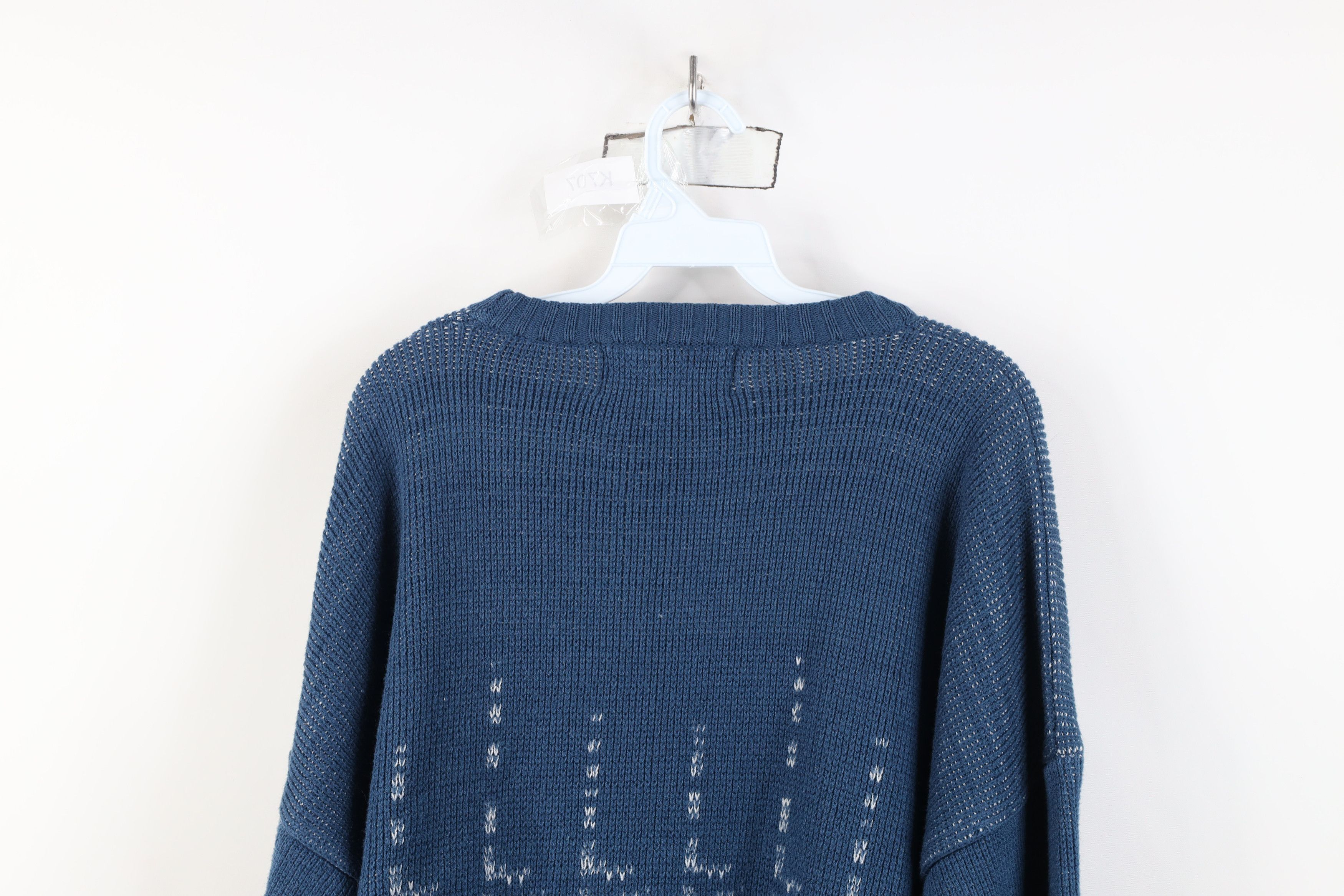 Vintage Vintage 90s Streetwear Ribbed Knit Boxy Fit Crewneck Sweater Size US XXL / EU 58 / 5 - 9 Thumbnail
