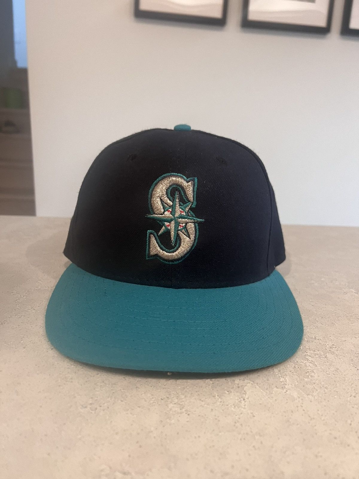 MLB × New Era × Vintage Vintage Seattle Mariners New Era Baseball Hat Fitted 6 7/8 Size ONE SIZE - 2 Thumbnail
