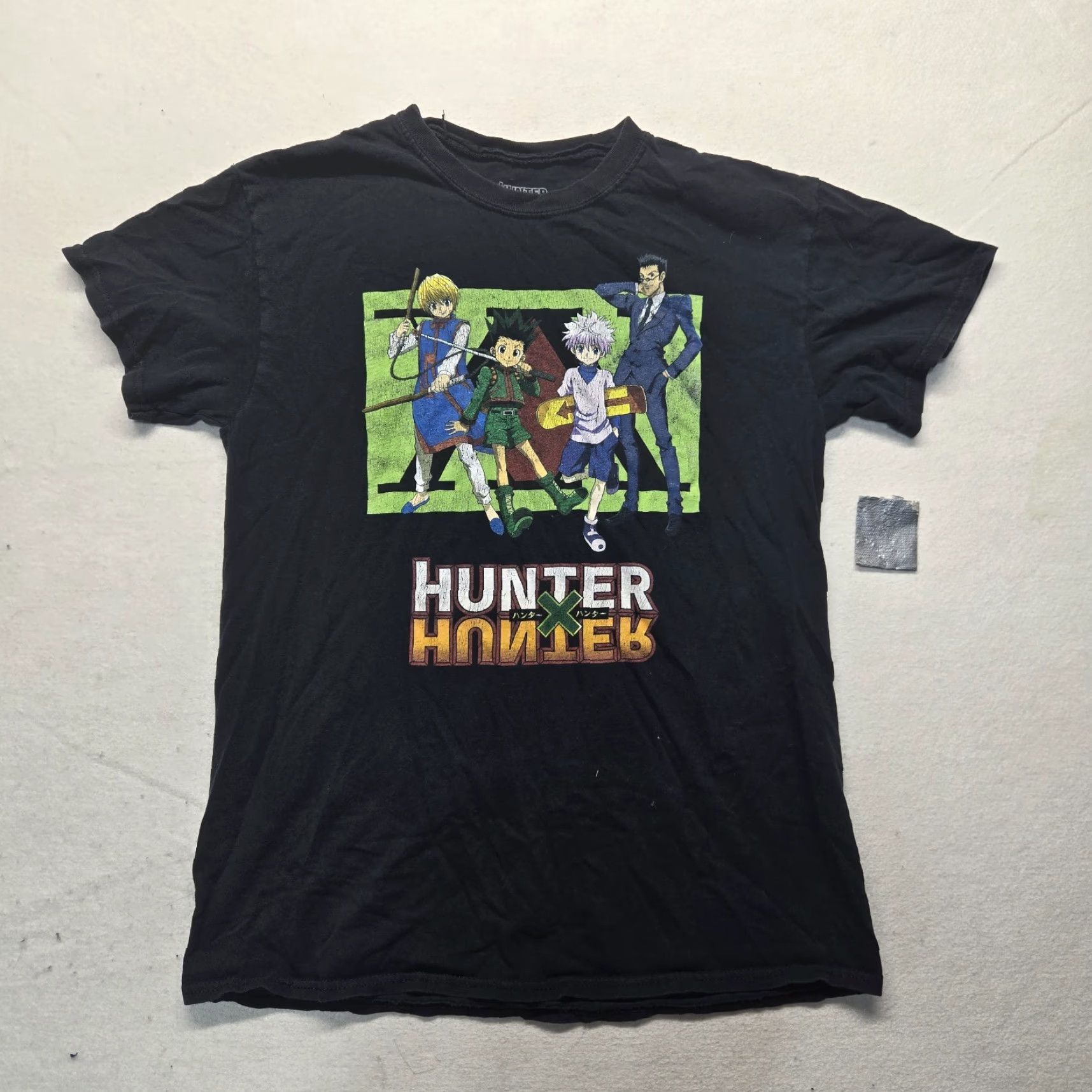 Hunter VINTAGE Hunter Manga Anime Black Short Sleeve T-Shirt Men Medium Cotton Jersey 90s Casual Size US M / EU 48-50 / 2 - 2 Thumbnail