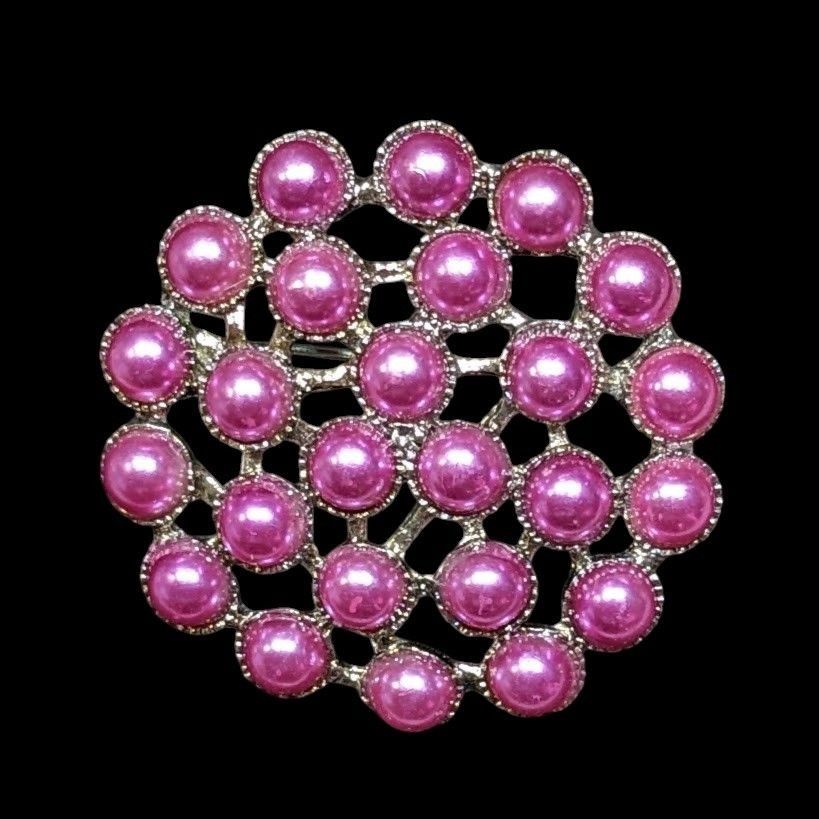 Other Vintage Coquette Glam Pink Faux Pearl Brooch Size ONE SIZE - 1 Thumbnail