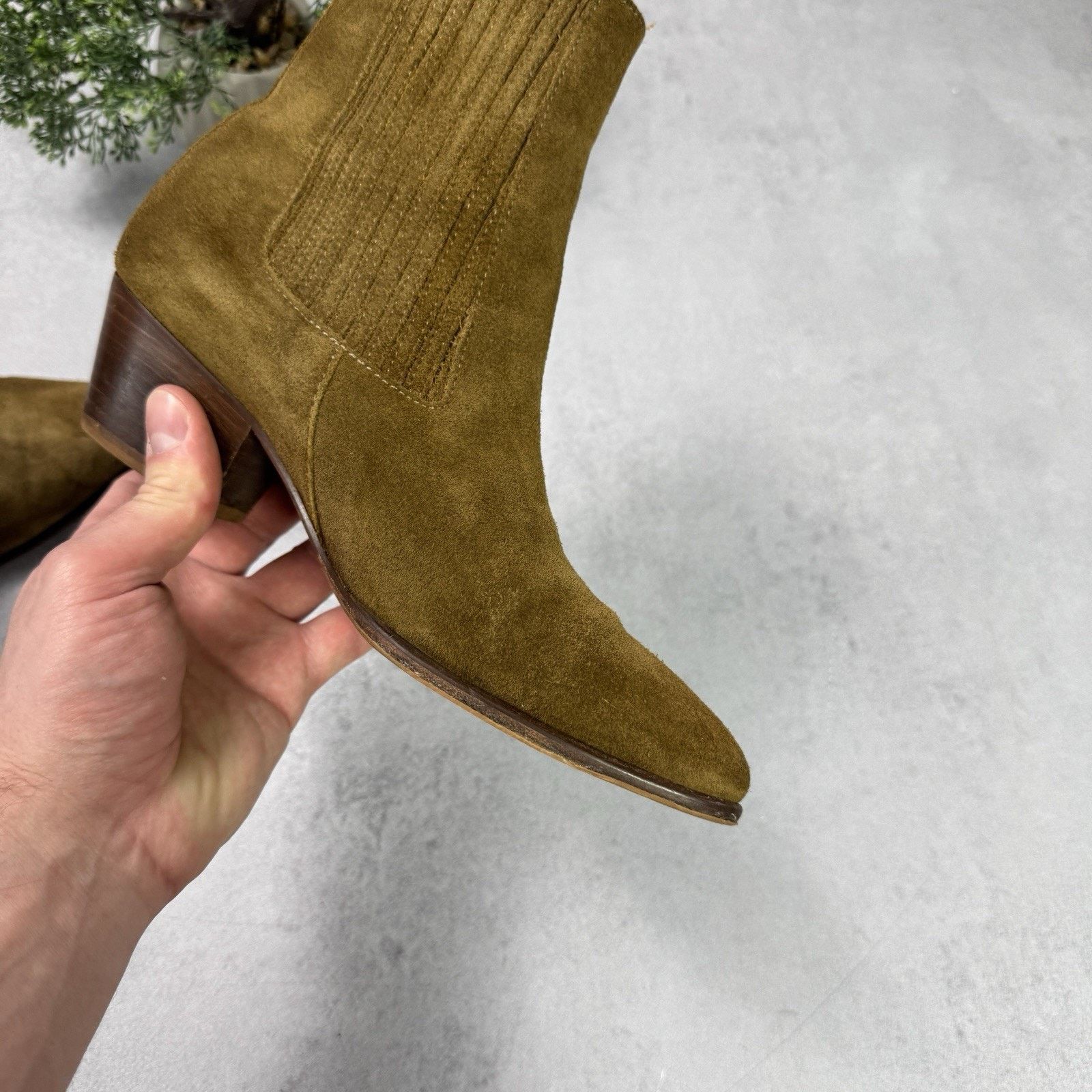 Sandro Sandro Women Western Boots Suede Brown Size 37 US 7 Size US 7 / IT 37 - 15 Thumbnail