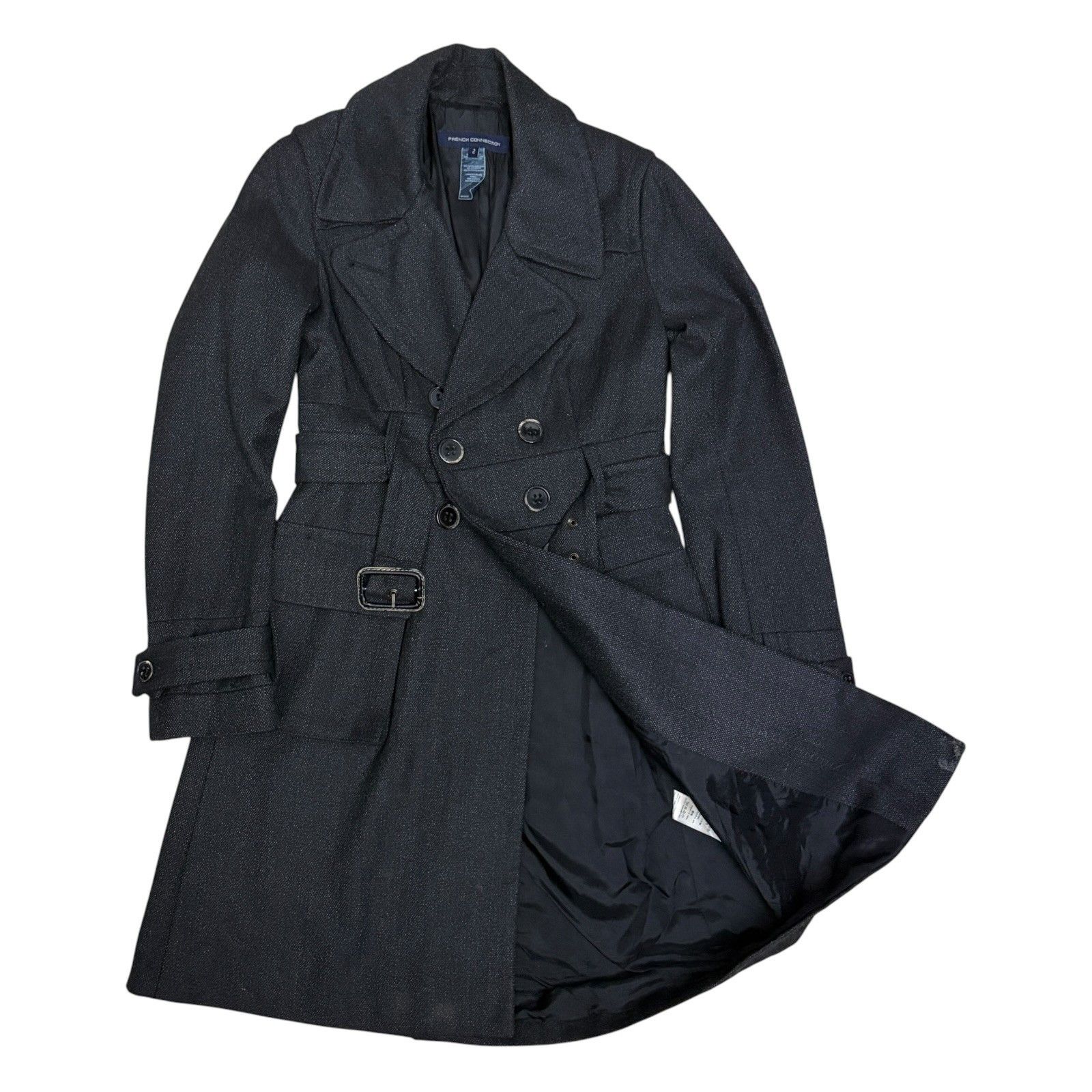 French Connection FRENCH CONNECTION FCUK Wool Trench Coat Jacket Small Size S / US 4 / IT 40 - 2 Thumbnail