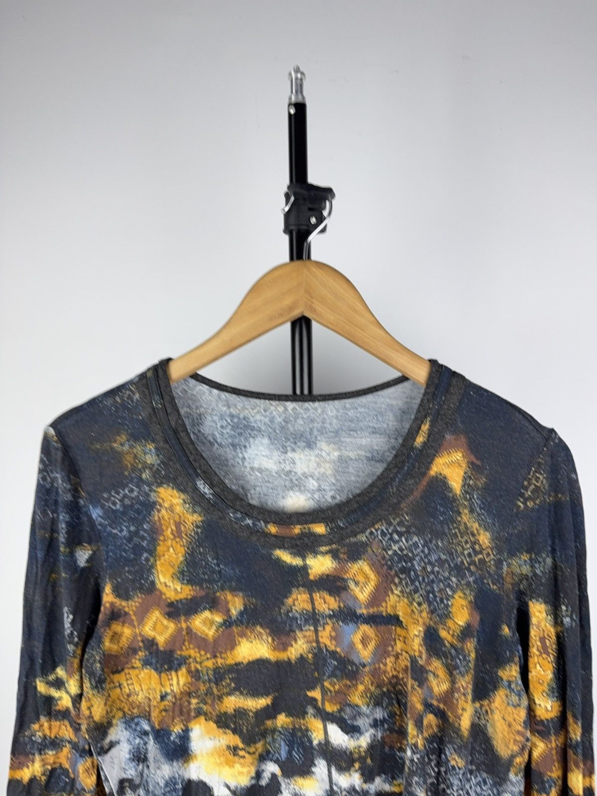 Other Psychedelic Mesh Top – Gaultier Style Abstract Grunge Print Size M / US 6-8 / IT 42-44 - 2 Thumbnail