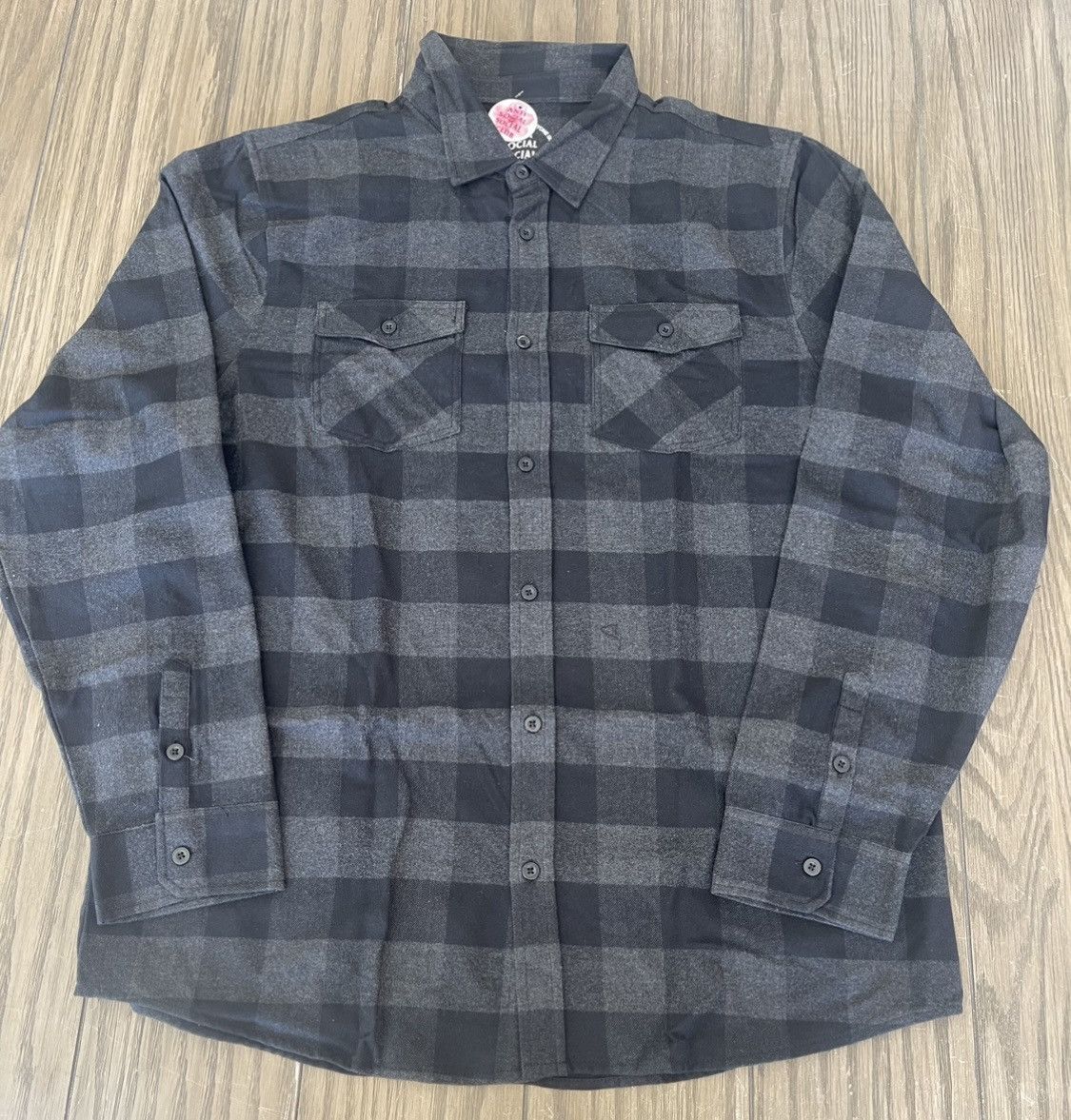 image of Anti Social Social Club Anti Social Club Assc Chess Club Flannel Long sleeve 2Xl Size in Black