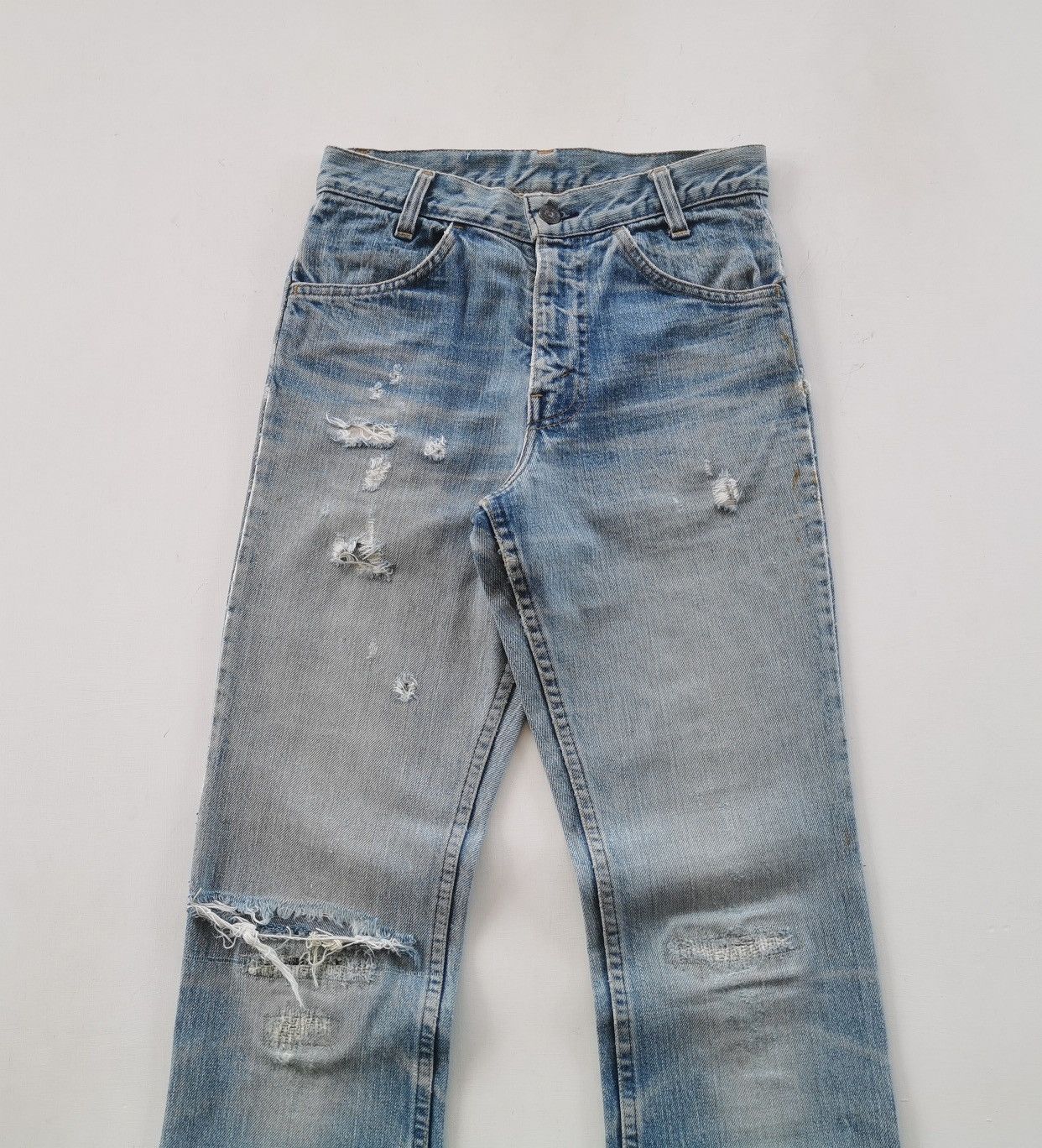 Levi's 70s Vintage Levis 746 Flare Orange Tab Denim Jeans Size US 27 - 2 Thumbnail