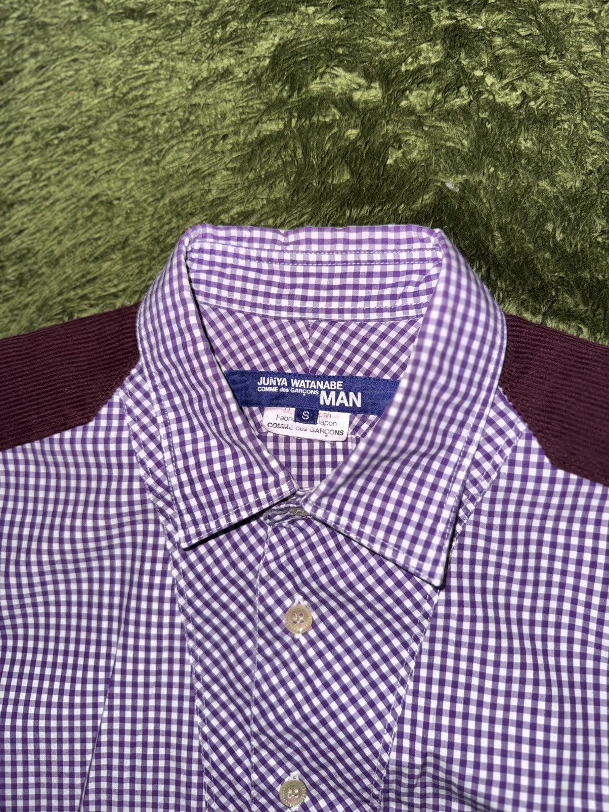 Junya Watanabe [S] Junya Watanabe 11AW Gingham Check Corduroy Patch Shirt Size US S / EU 44-46 / 1 - 3 Thumbnail