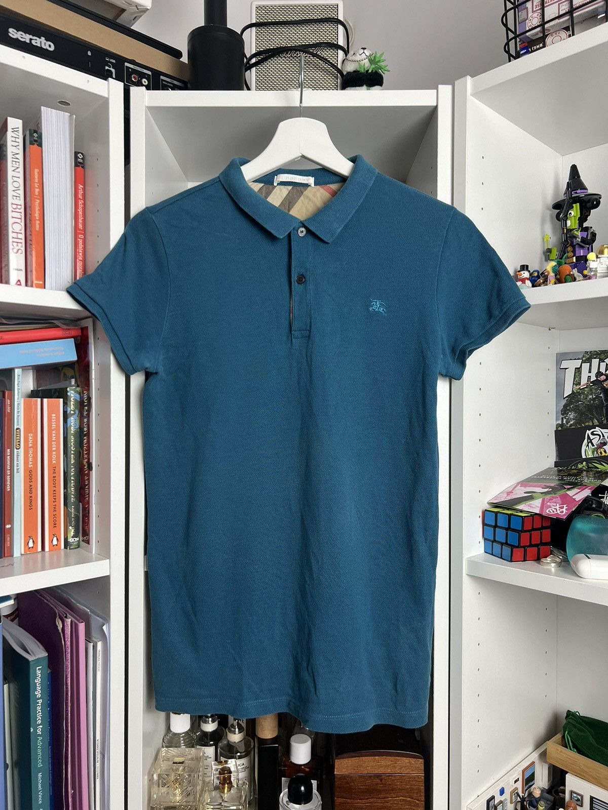Burberry × Designer × Vintage Vintage y2k Burberry nova check polo t-shirt XS designer rare Size XS / US 0-2 / IT 36-38 - 1 Thumbnail