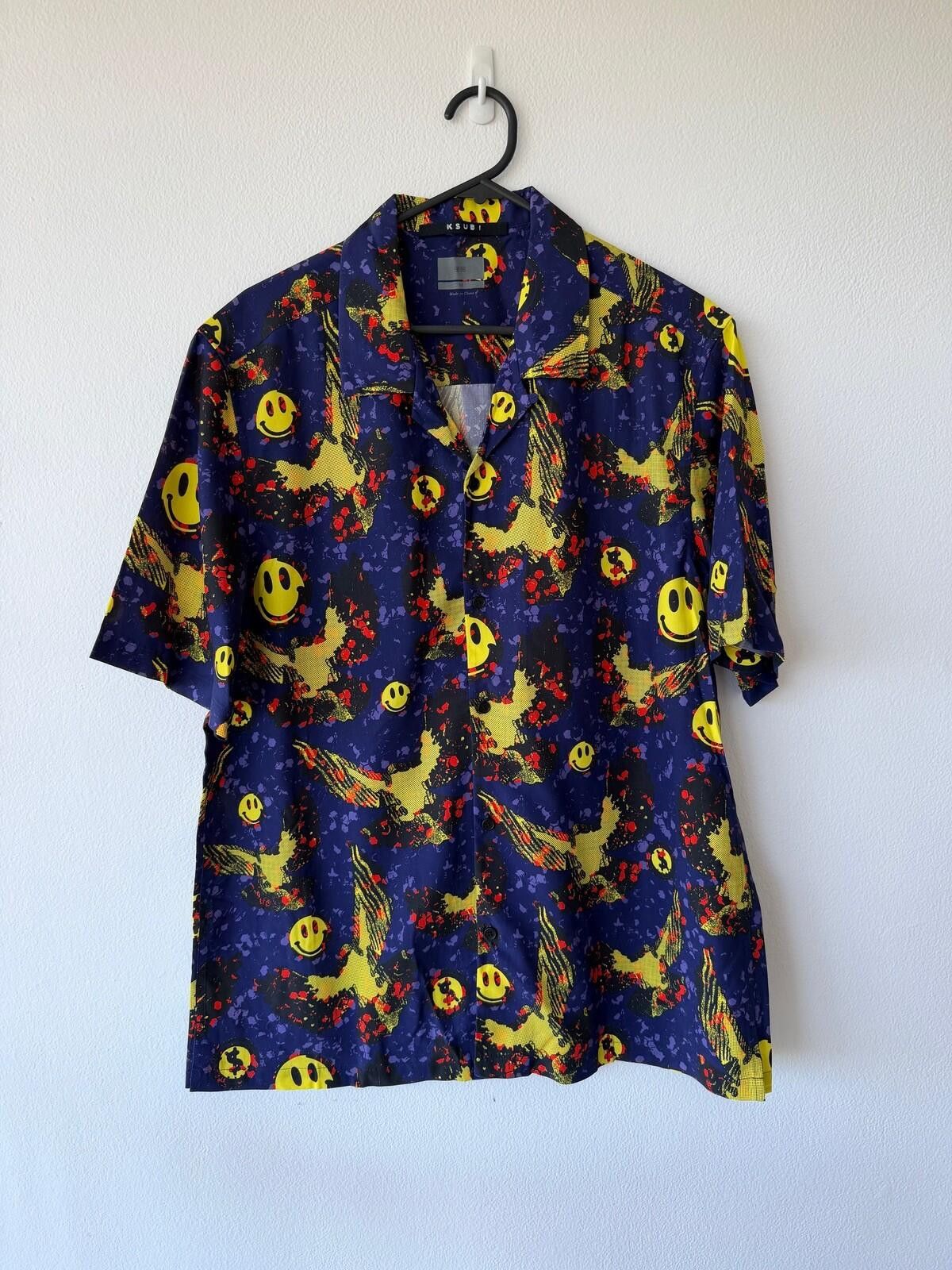 Ksubi new ksubi medium short sleeve resort shirt flight blue Size US M / EU 48-50 / 2 - 1 Thumbnail