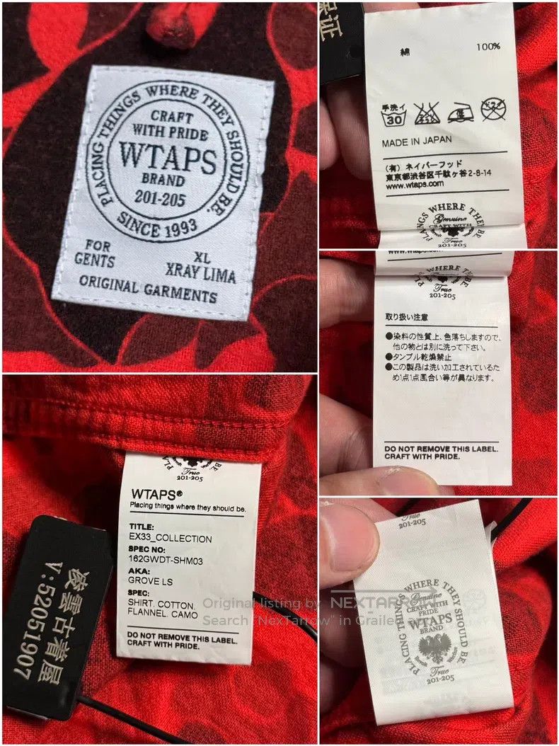 Wtaps Wtaps Red leopard print flannel long-sleeve shirt Size US XL / EU 56 / 4 - 8 Thumbnail