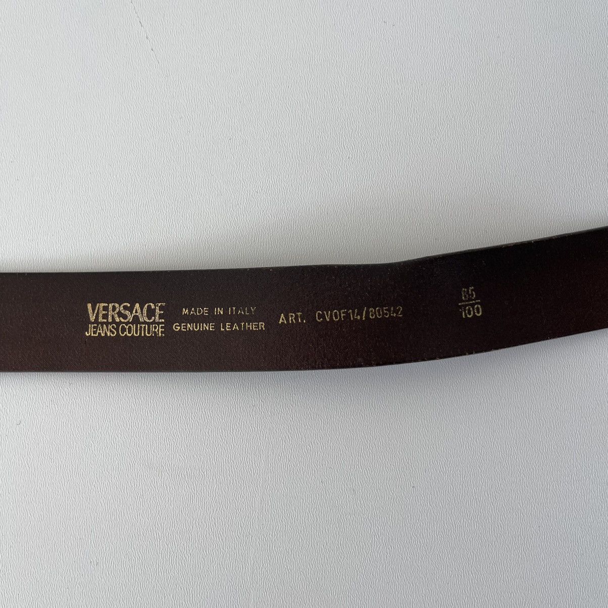 Versace Jeans Couture Versace Jeans Couture Leather Belt Brown CV0F14/80542 Size 32 - 9 Thumbnail