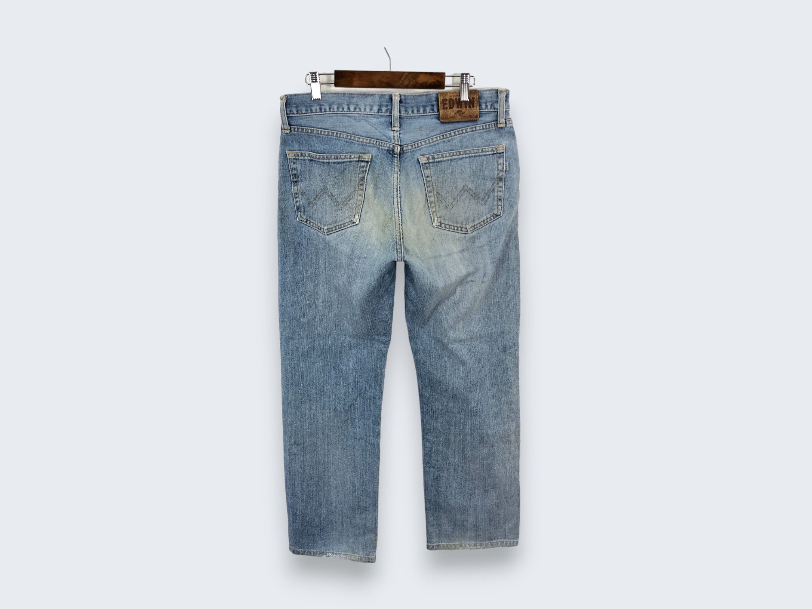 Edwin × Vintage 34 x 26 Vintage Edwin Jeans Light Wash L1346 Size US 34 / EU 50 - 5 Thumbnail
