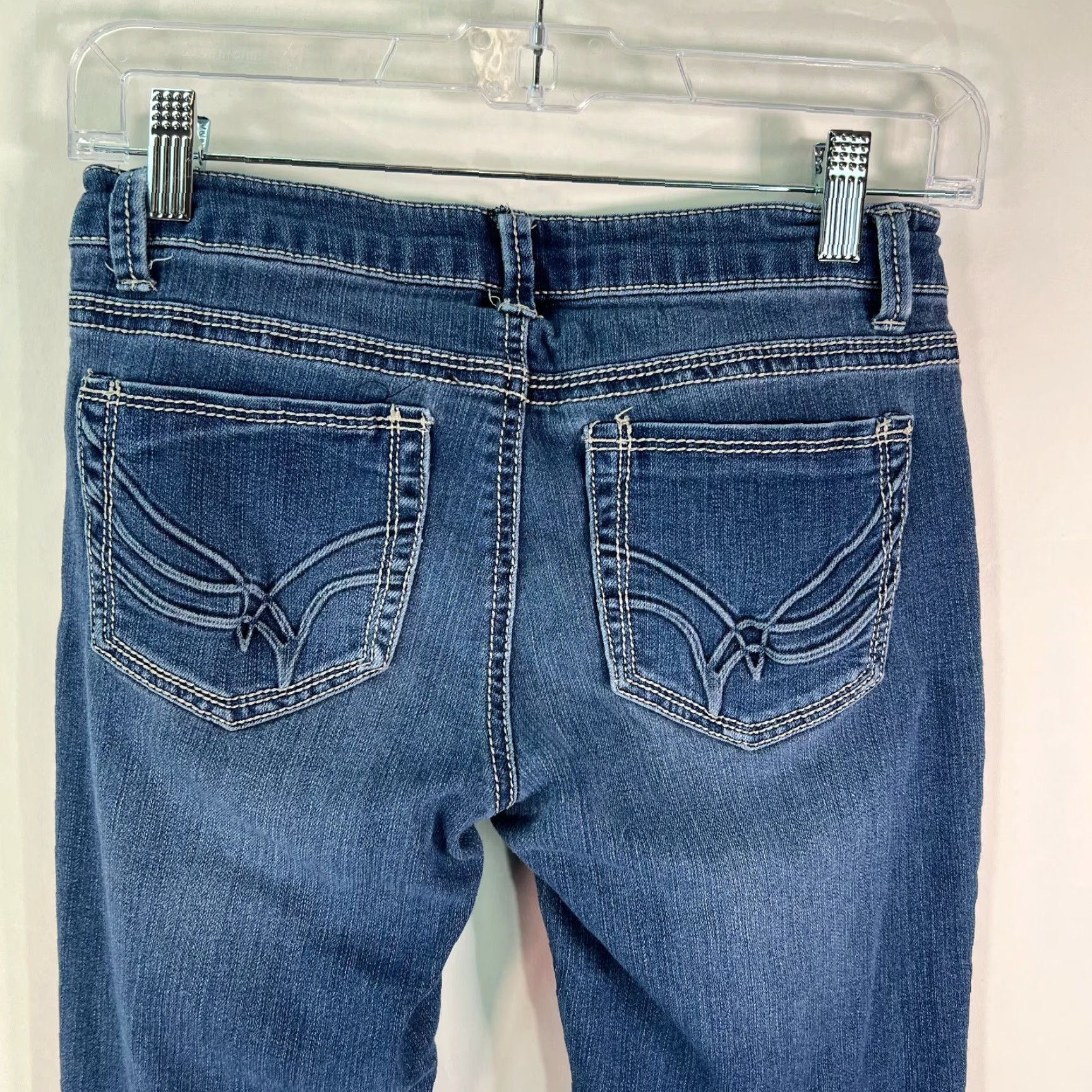 Joe Boxer Joe Boxer Jeans Women Size 5 Bootcut Denim 28 in Waist 30 in Inseam Ultra Low Rise Blue 5-Pocket Womens Size 27" / US 4 / IT 40 - 4 Thumbnail