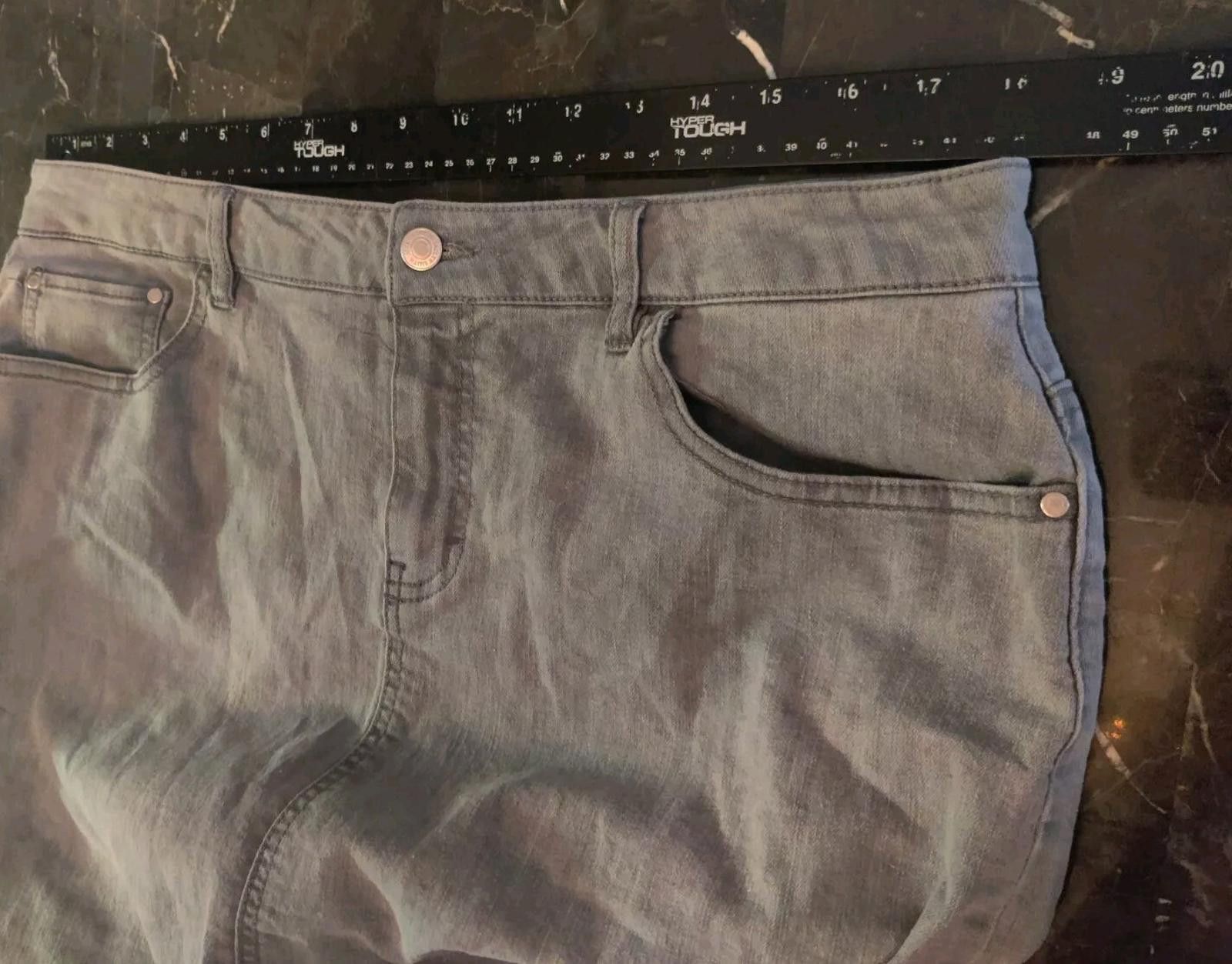 Other Jacqueline Smith Gray Denim Jean Skirt Light Wash Womens Sz Size 38" / US 16 / IT 52 - 12 Thumbnail