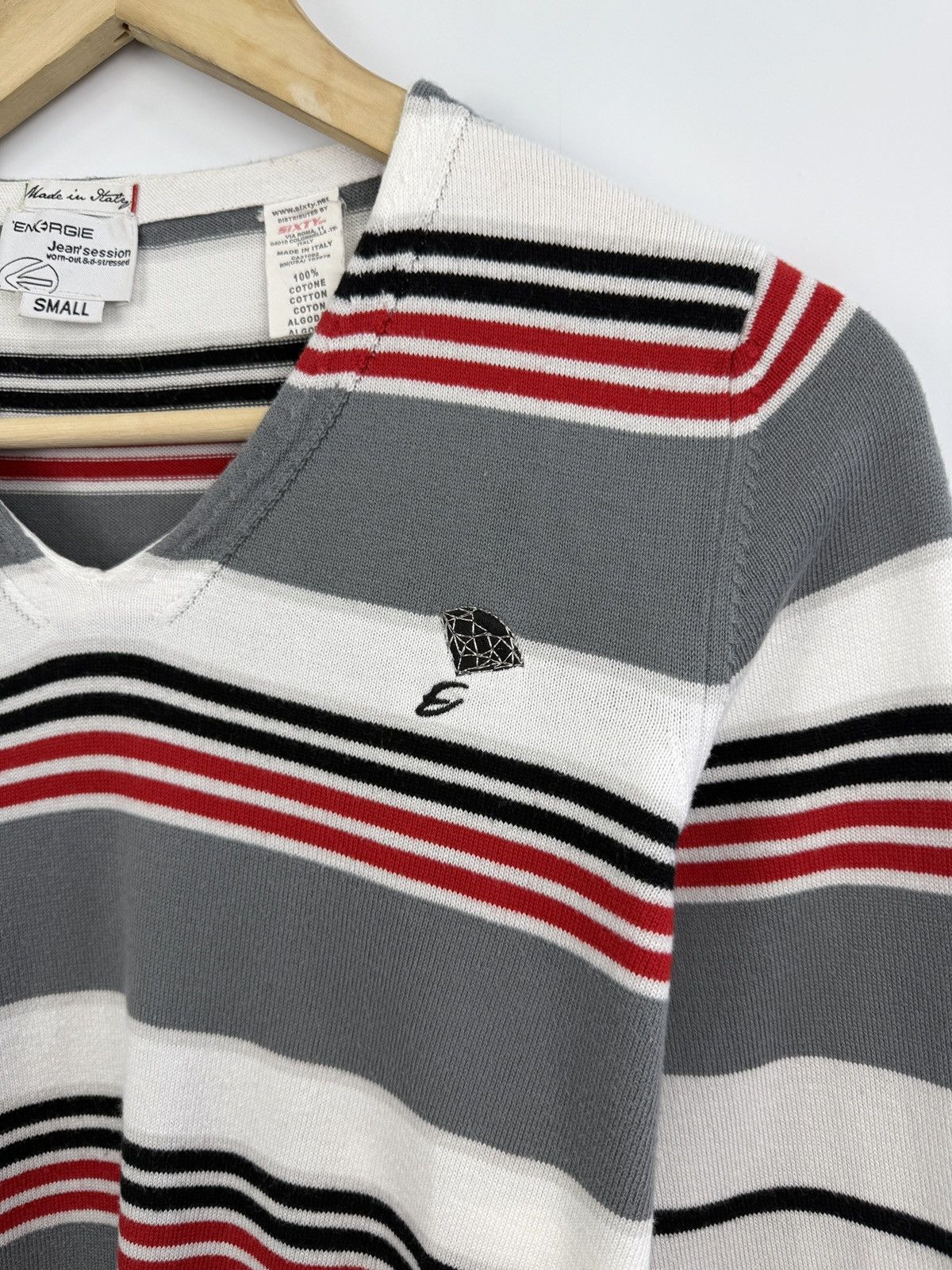 Energie 🇮🇹 Vintage 90s Energie Miss Sixty Diamond Logo Sweater Retro Size S / US 4 / IT 40 - 4 Thumbnail
