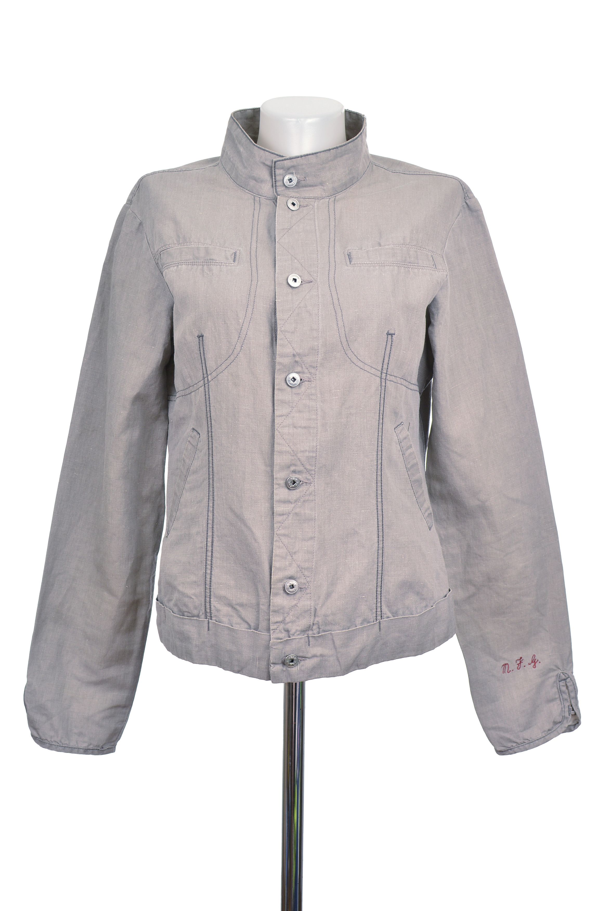 Marithe + Francois Girbaud Vintage Marithe Francois Girbaud Linen Cotton Blend Jacket Size M / US 6-8 / IT 42-44 - 1 Thumbnail