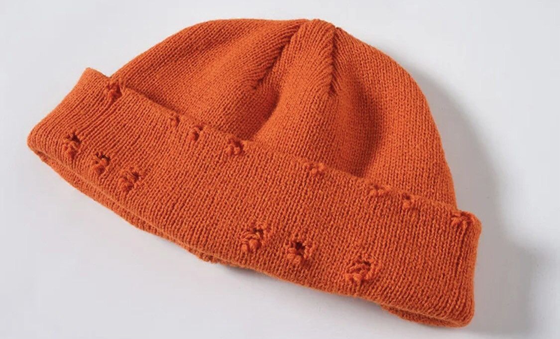 Other Beanies Hats Ripped Holes Knitted Size ONE SIZE - 2 Thumbnail