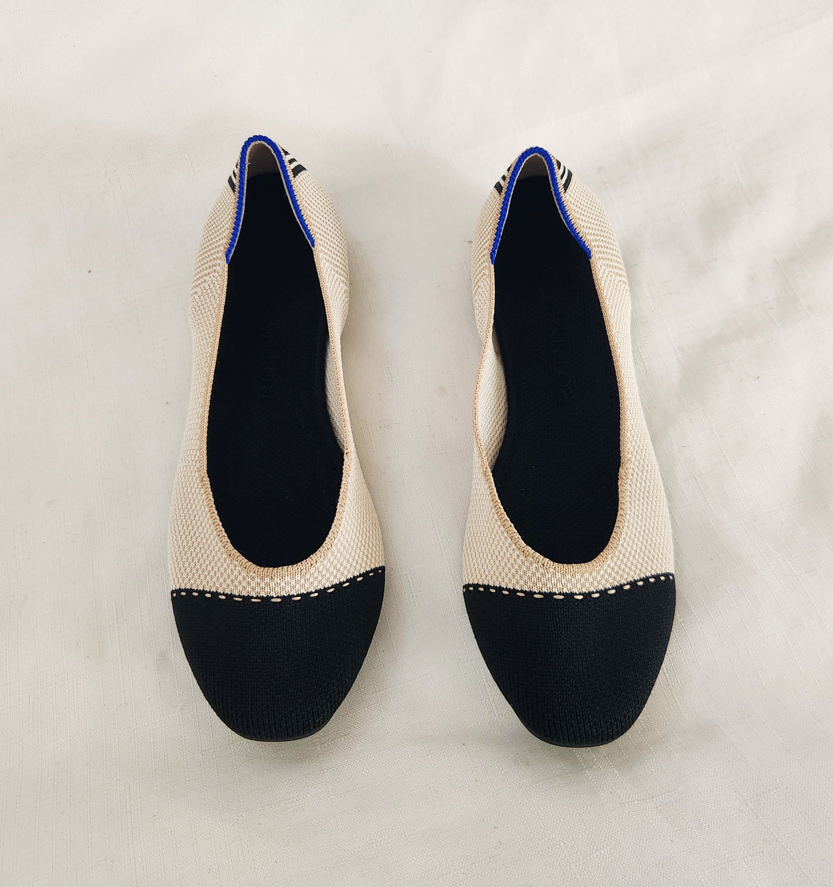 Designer ROTHYS Tuxedo ECO FRIENDLY THE SQUARE SLIP ON FLATS SIZE 7 Size US 7 / IT 37 - 2 Thumbnail