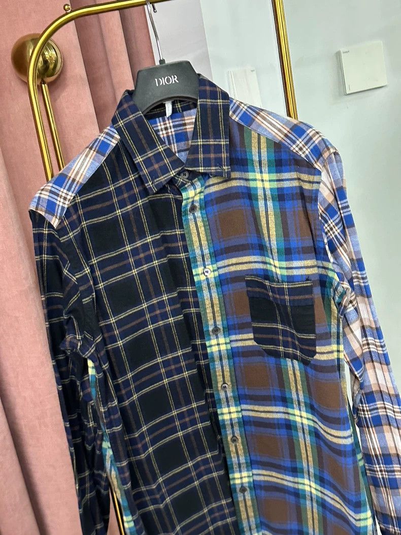 Loewe Loewe Blue checkered shirt long-sleeve top Size M / US 6-8 / IT 42-44 - 2 Thumbnail