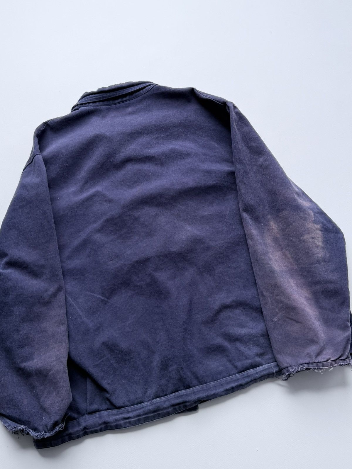 Le Laboureur Vintage 80s French Faded Trashed Snafor Chore Work Jacket Size US XL / EU 56 / 4 - 12 Thumbnail