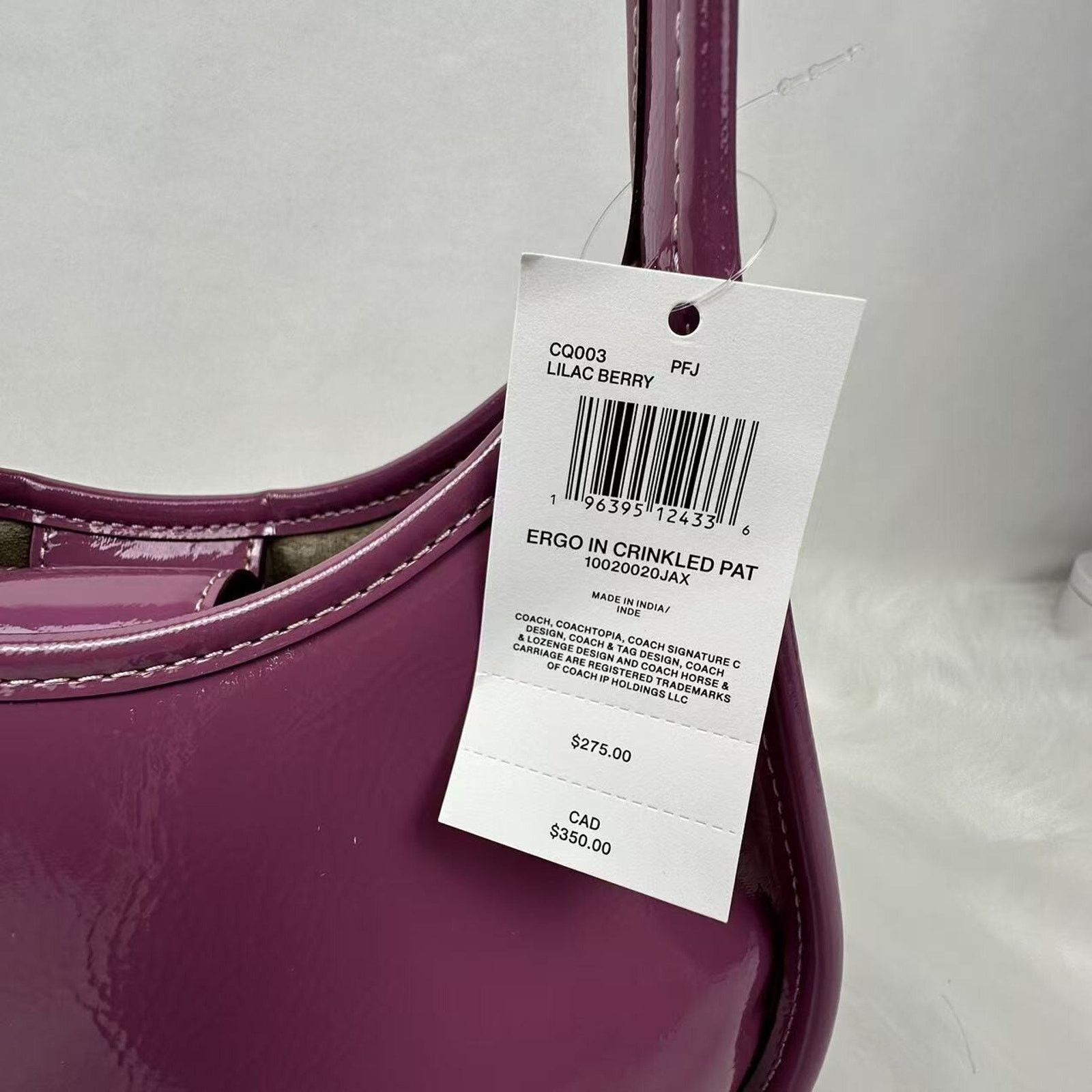 Coach Coach Ergo Shoulder Bag In Coachtopia Leather In Lilac Berry Size ONE SIZE - 4 Thumbnail