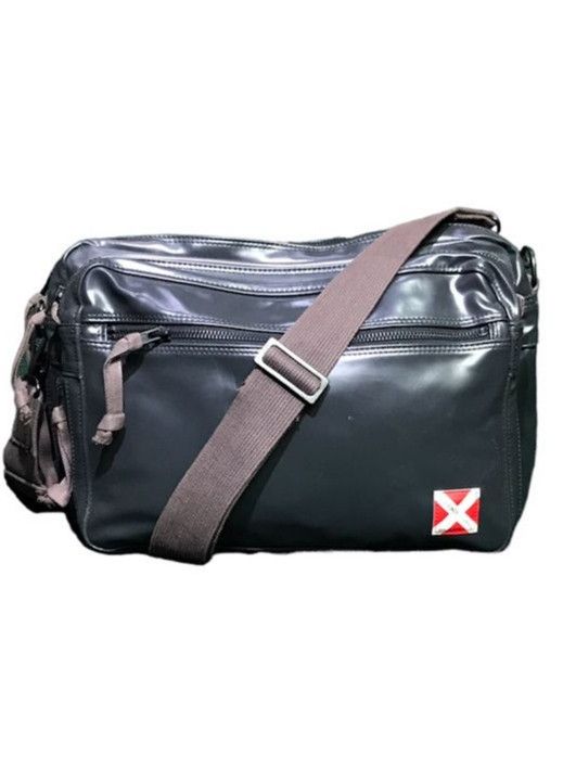 Head Porter Luggage Label Sling Bag in Dark Gray, Men's