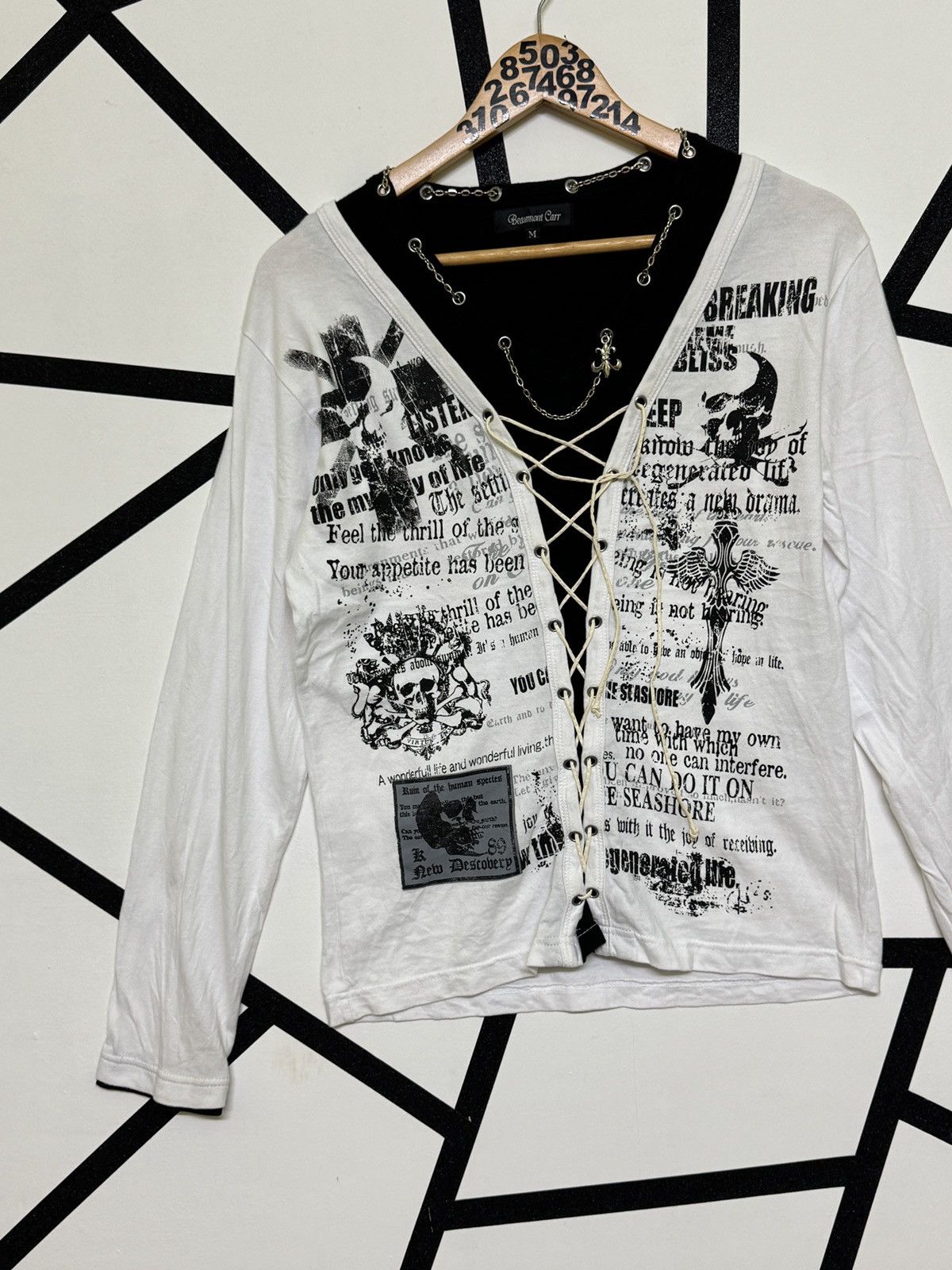 If Six Was Nine Beaumont Carr Art Quotes Poem Lace Cross Chain Size US S / EU 44-46 / 1 - 3 Thumbnail