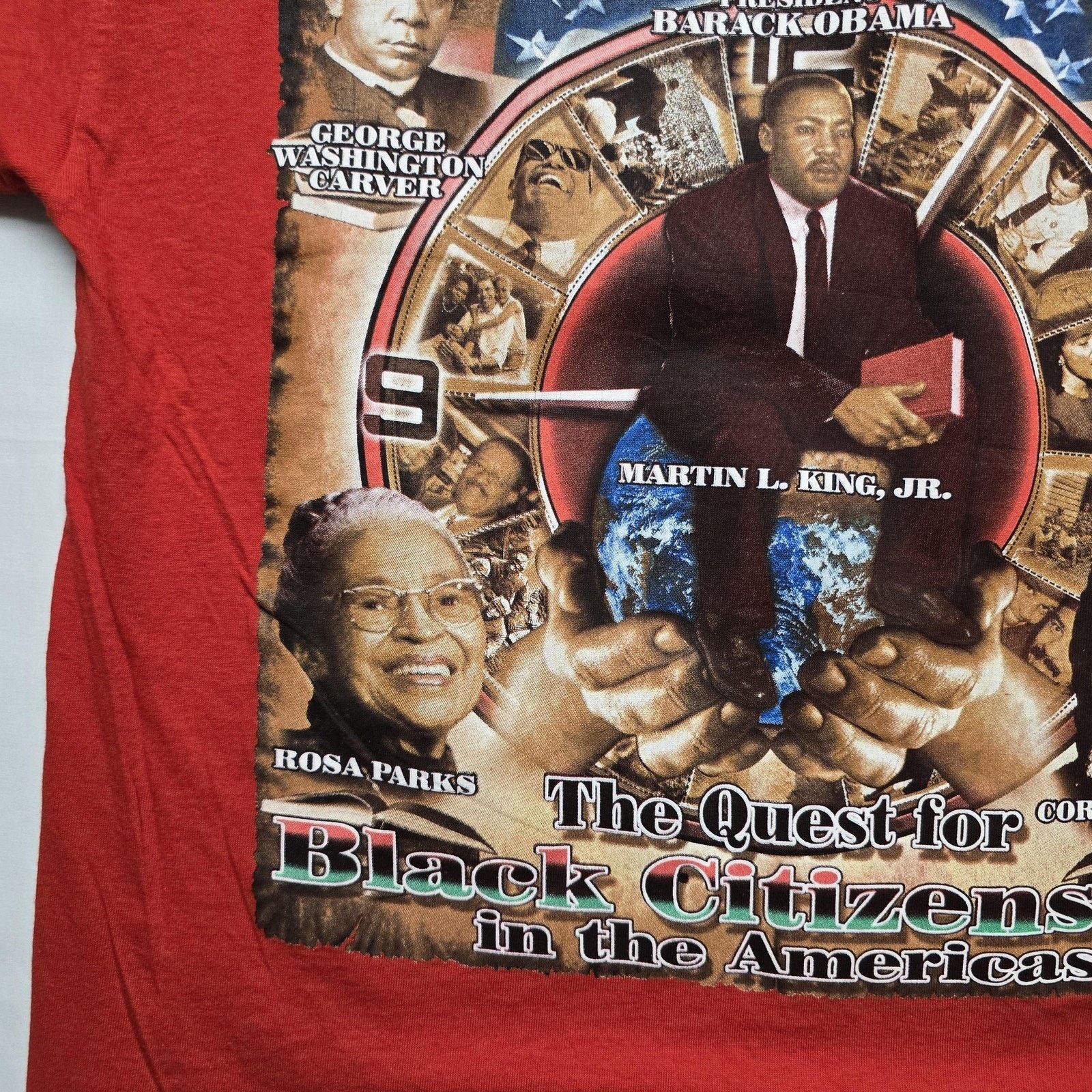 Delta Black History Timeline XL Obama MLK Rosa Parks Douglass Tee Size US XL / EU 56 / 4 - 4 Thumbnail