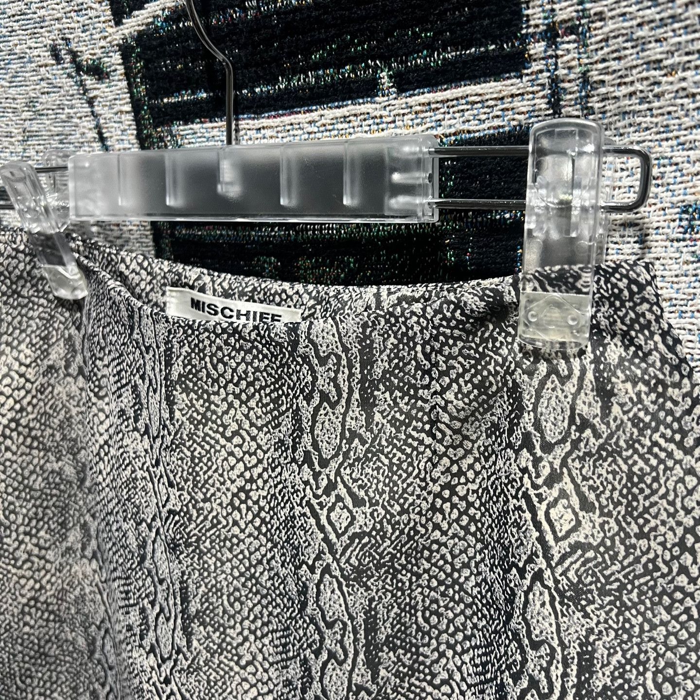 Vintage Mischief snakeskin skirt gray Size 24" / US 00 / IT 34 - 2 Thumbnail