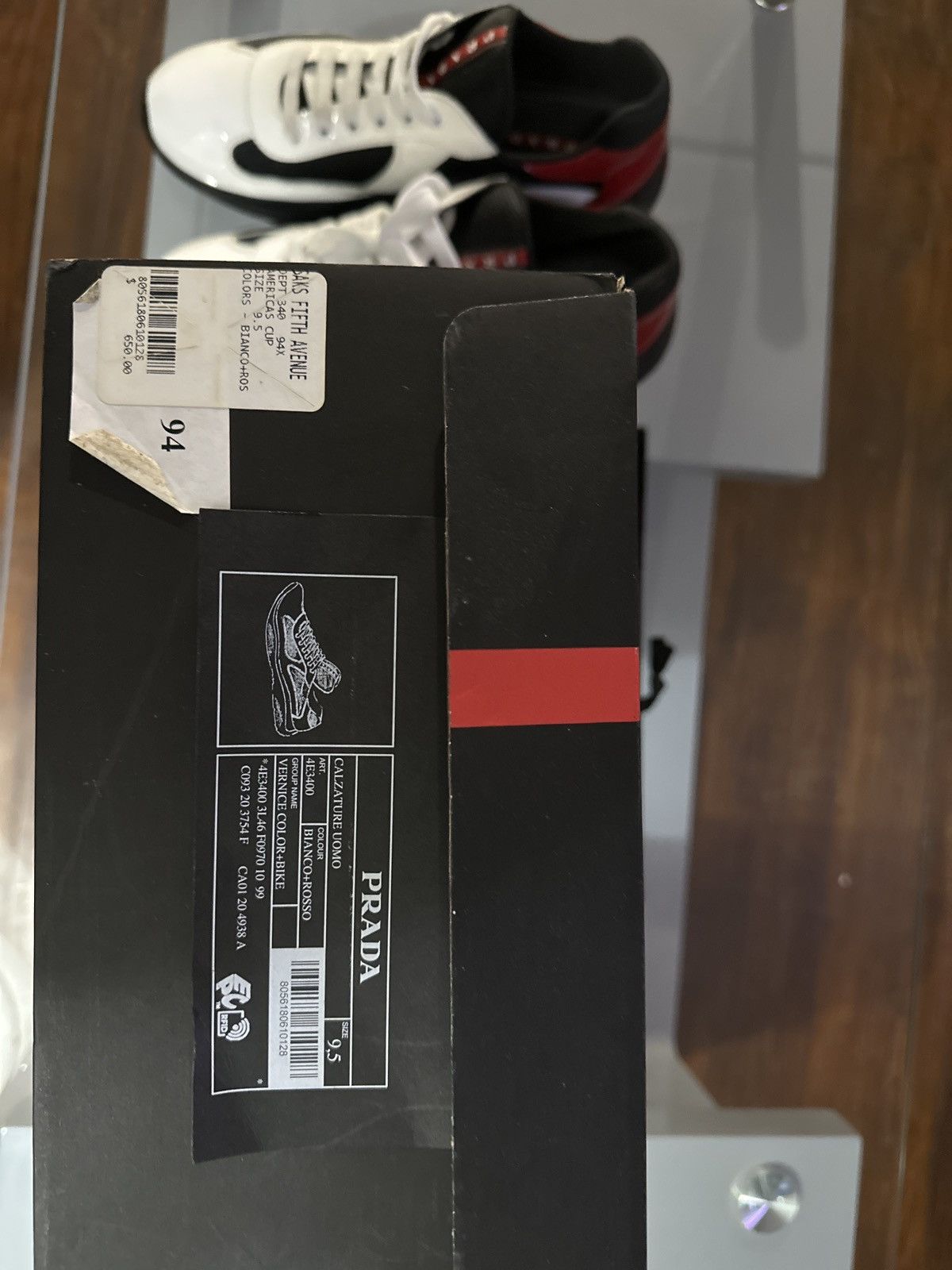 image of Prada Sneakers in White, Men's (Size 9.5)