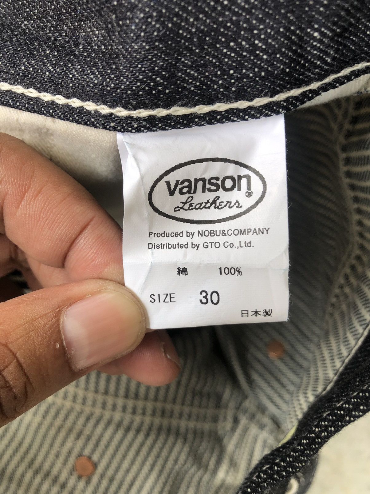 Vanson Leathers Vanson Leather Hickory Stripe Carpenter Bikers Size US 30 / EU 46 - 15 Thumbnail