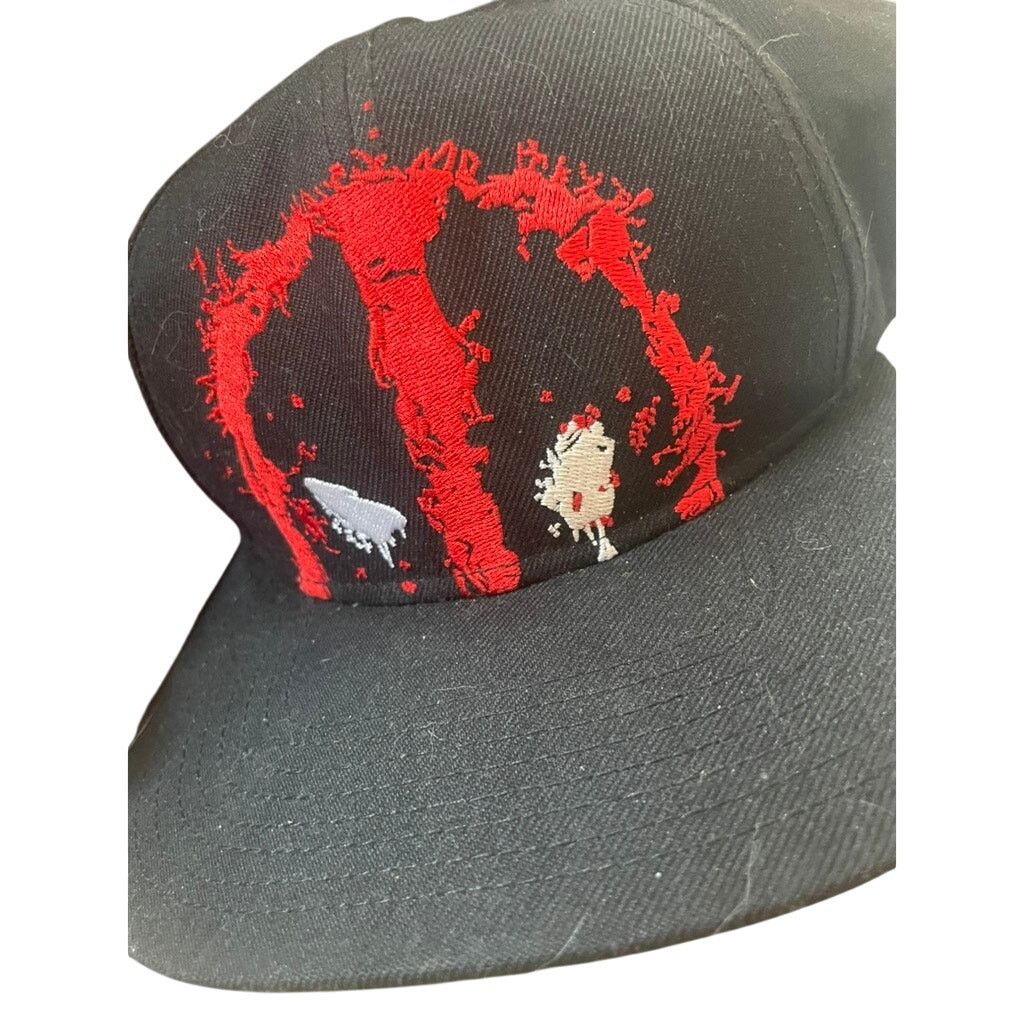 Marvel Comics Marvel Deadpool Black Snapback Hat with Embroidered Logo Size ONE SIZE - 6 Thumbnail