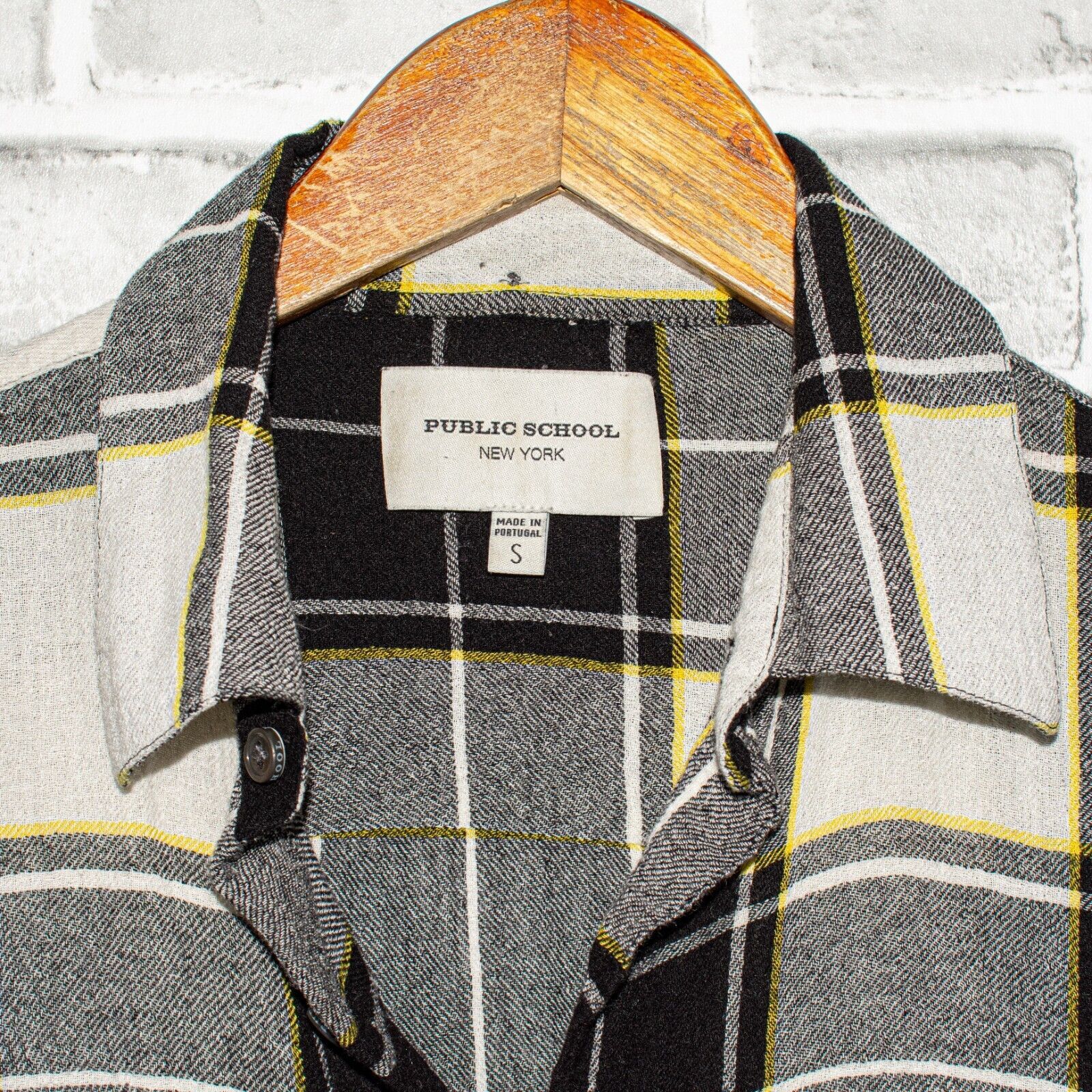 Public School Public School Trin Removable Art Patch Button up Shirt Plaid Size US S / EU 44-46 / 1 - 2 Thumbnail