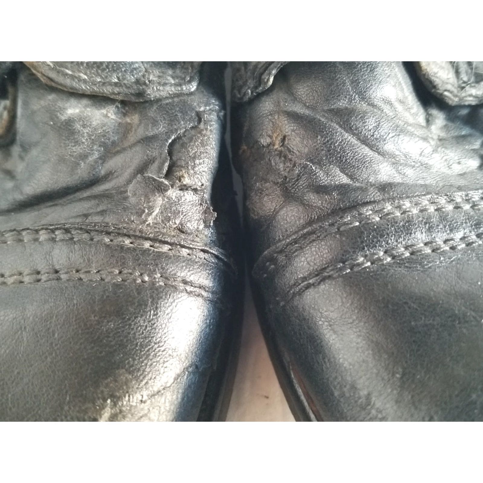 Allsaints VINTAGE AllSaints Combat Boots Womens 38 US 7.5 Black Brown Leather Distressed Leather Lined Buckle Adjustable Strap Cap Toe Ankle Bootes? Size US 8 / IT 38 - 7 Thumbnail