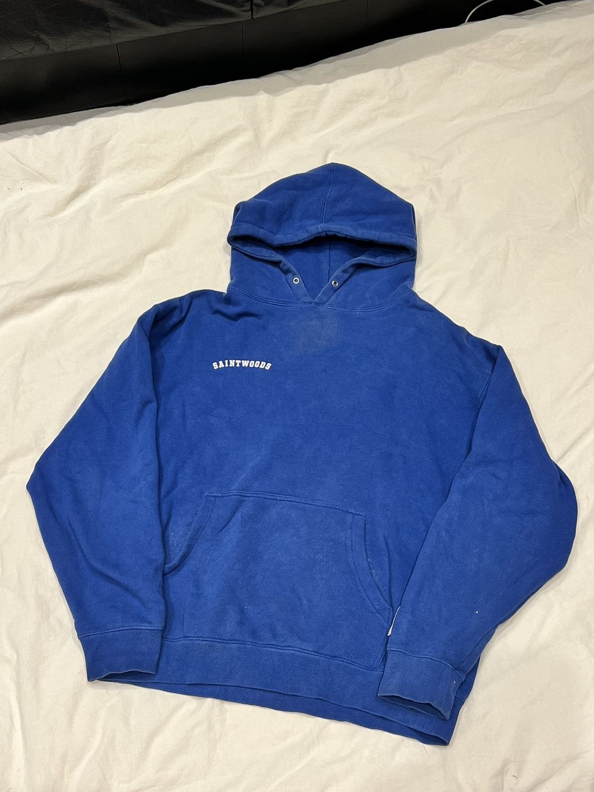 image of Vintage Saintwoods Classic Hoodie in Blue, Men's (Size Medium)