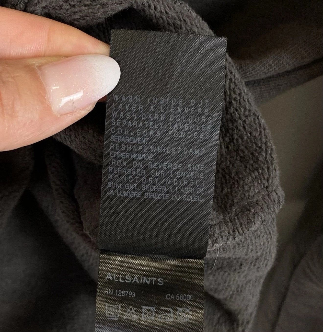 Allsaints Allsaints Debeo Crew Neck Sweatshirt Zip Logo Long Sleeve Size US L / EU 52-54 / 3 - 9 Thumbnail