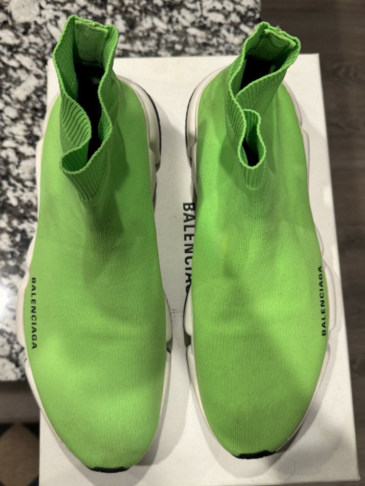 Balenciaga Balenciaga Speed Trainer Green Size US 11 / EU 44 - 2 Thumbnail