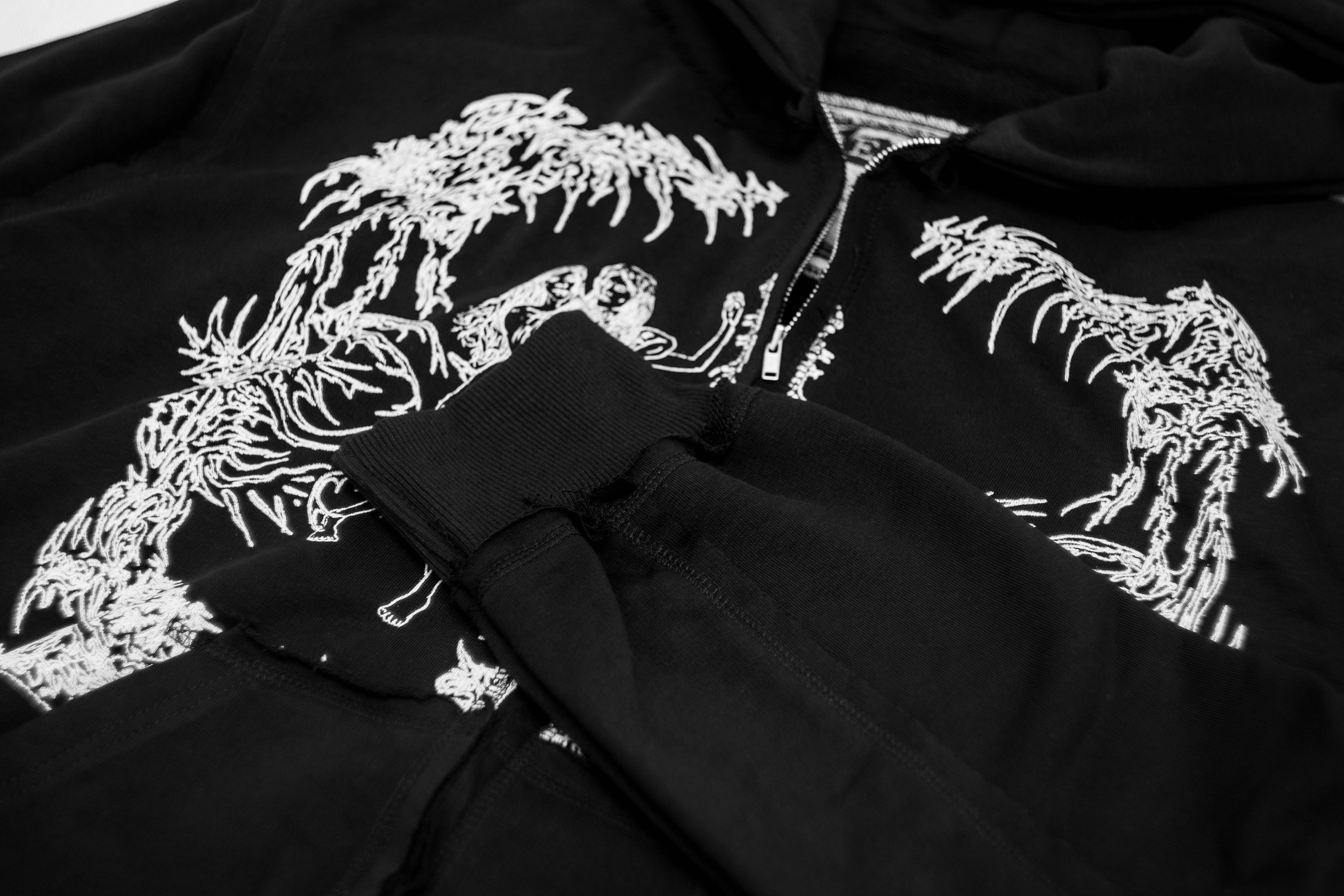 Japanese Brand oedema "nymph" black hoodie Size XL / US 12-14 / IT 48-50 - 5 Thumbnail