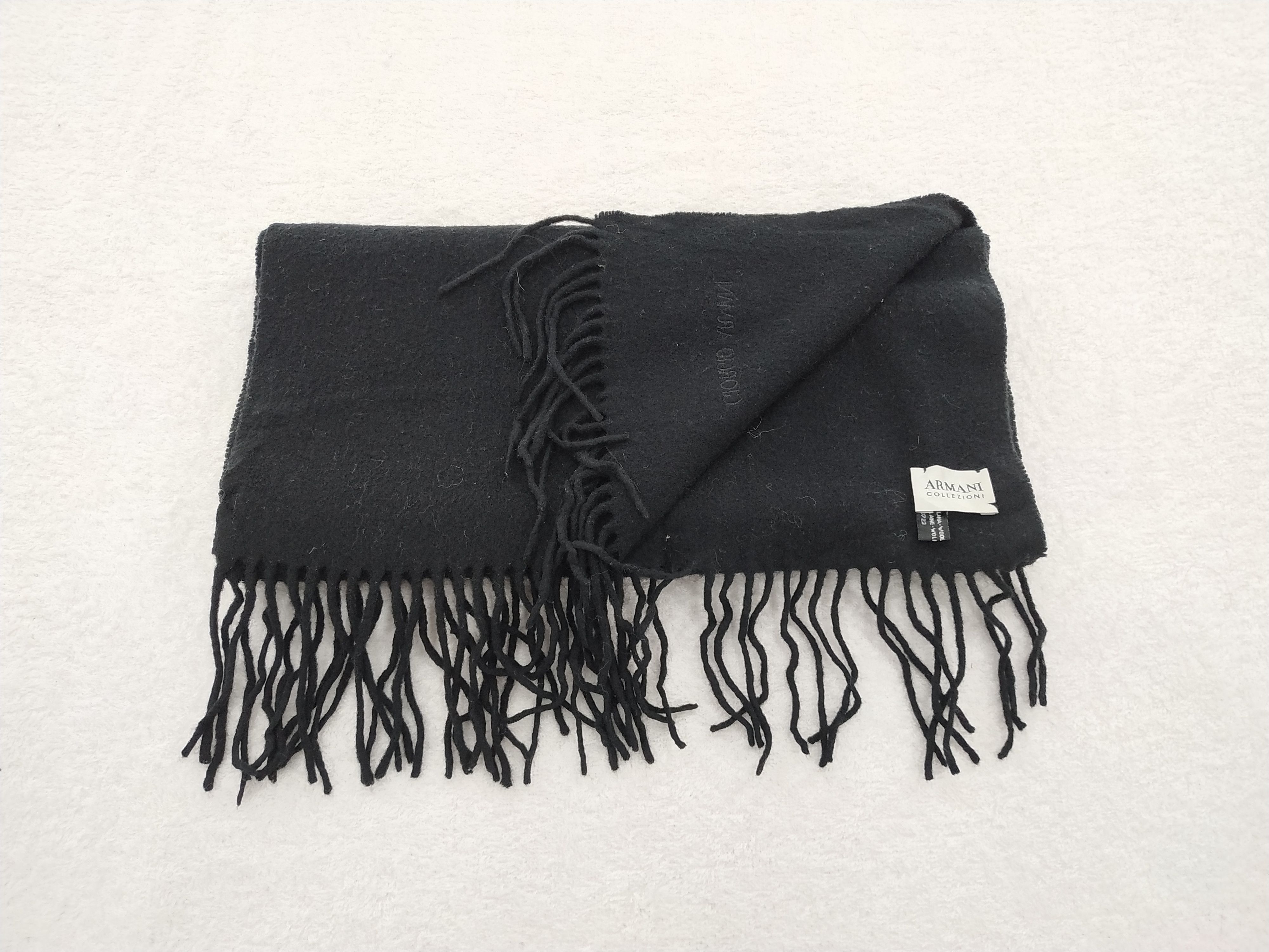 Armani Collezioni Vintage Armani Collezioni Wool Scarf/Muffler/Neckwear MF003 Size ONE SIZE - 3 Thumbnail