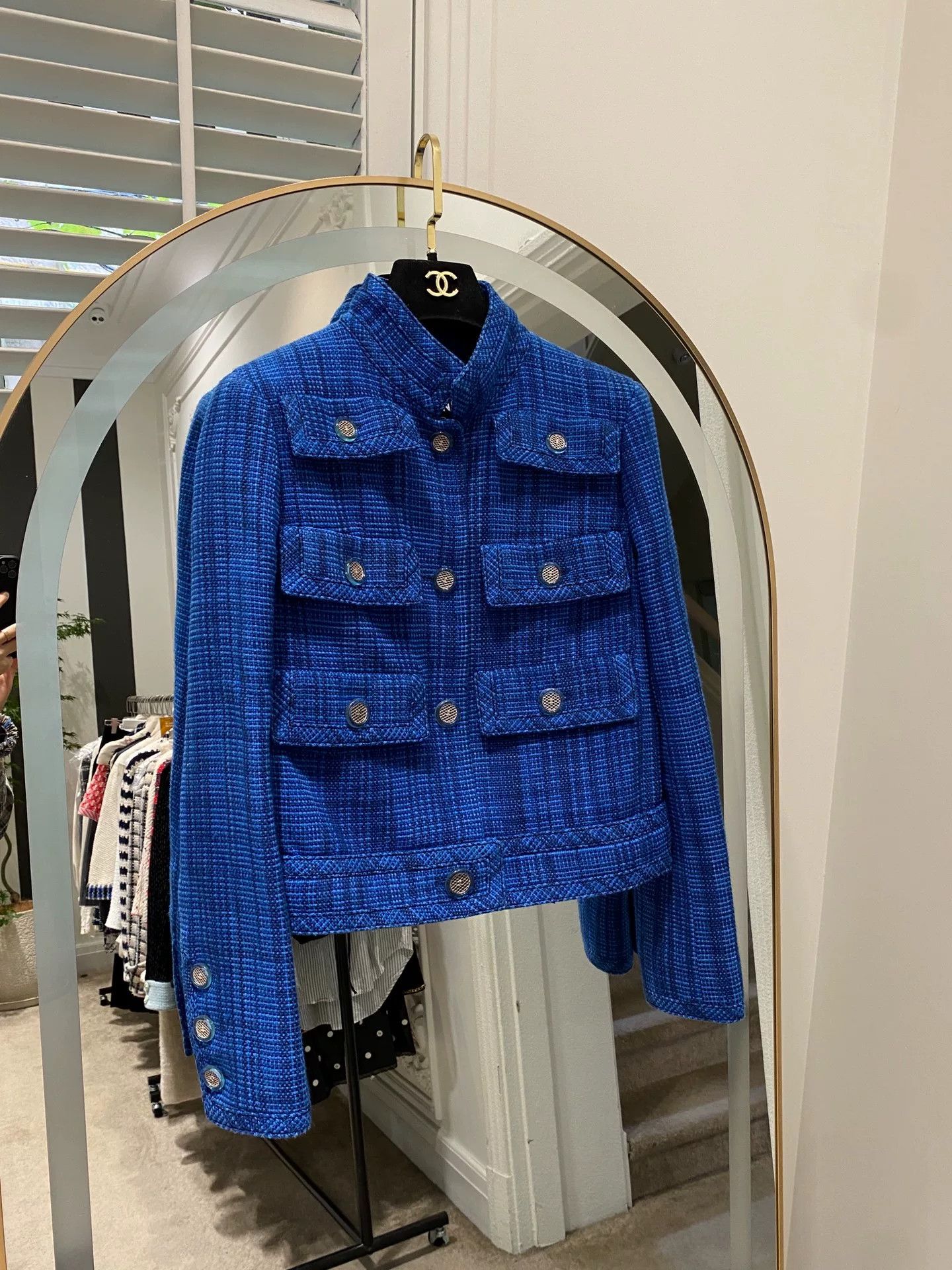 Chanel Chanel 2020 Blue Six-Pocket Jacket Size US S / EU 44-46 / 1 - 1 Thumbnail
