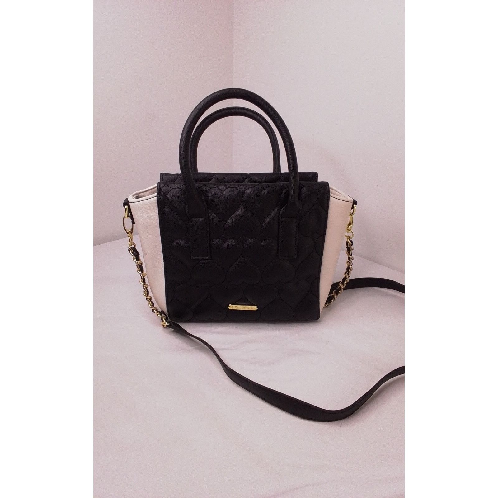 Betsey Johnson Betsey Johnson Bow Handbag Black &White w/ Bow #J2091 Size ONE SIZE - 4 Thumbnail