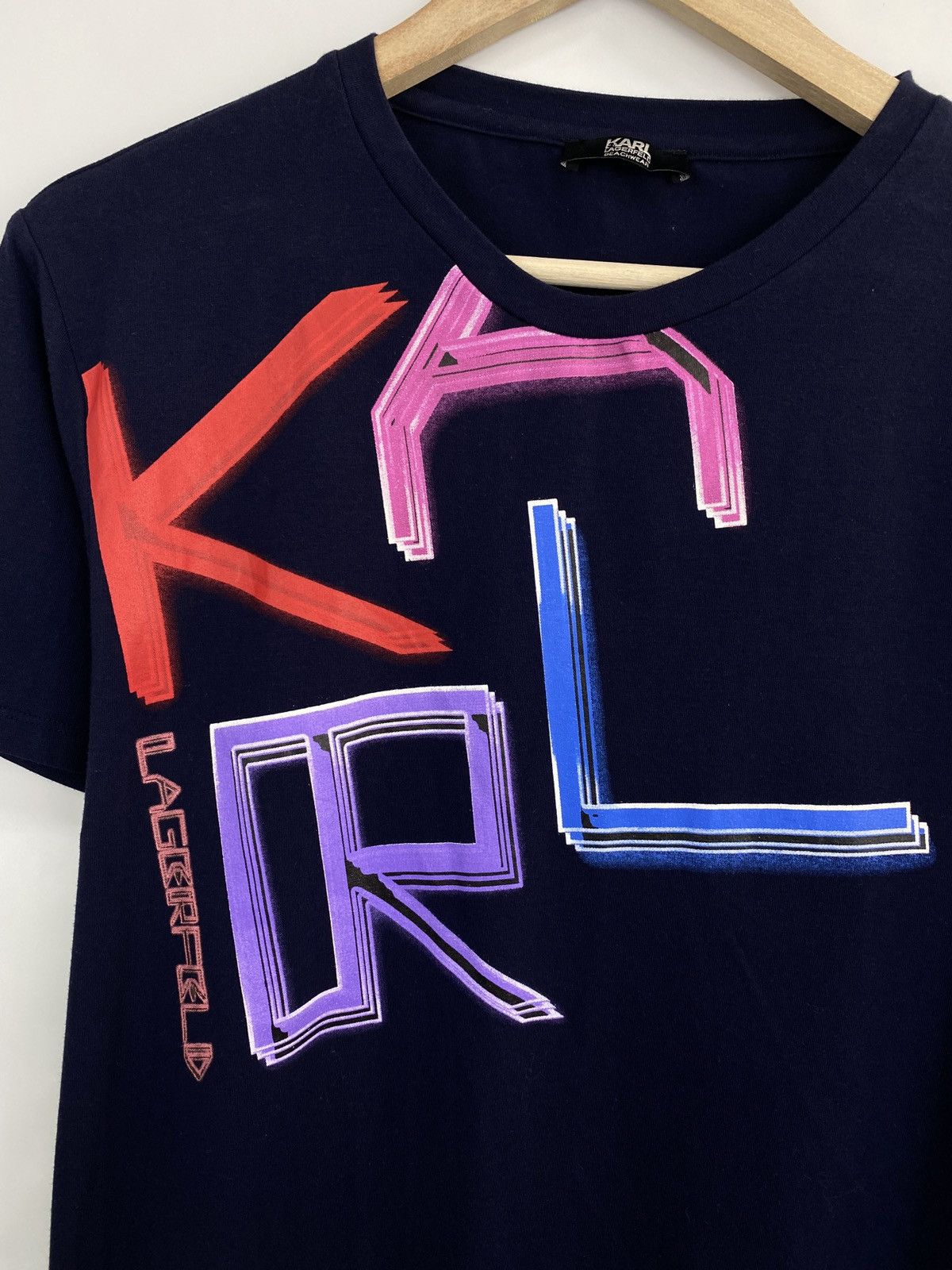 Karl Lagerfeld Karl Lagerfeld Beachwear T-Shirt Rare Retro Hype Y2K Size US L / EU 52-54 / 3 - 4 Thumbnail