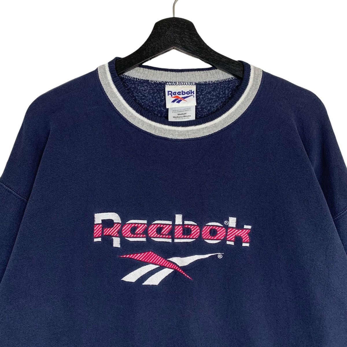 Reebok × Vintage Vintage Reebok Big Logo Made In Usa Sweatshirt Sweater Size US M / EU 48-50 / 2 - 3 Thumbnail