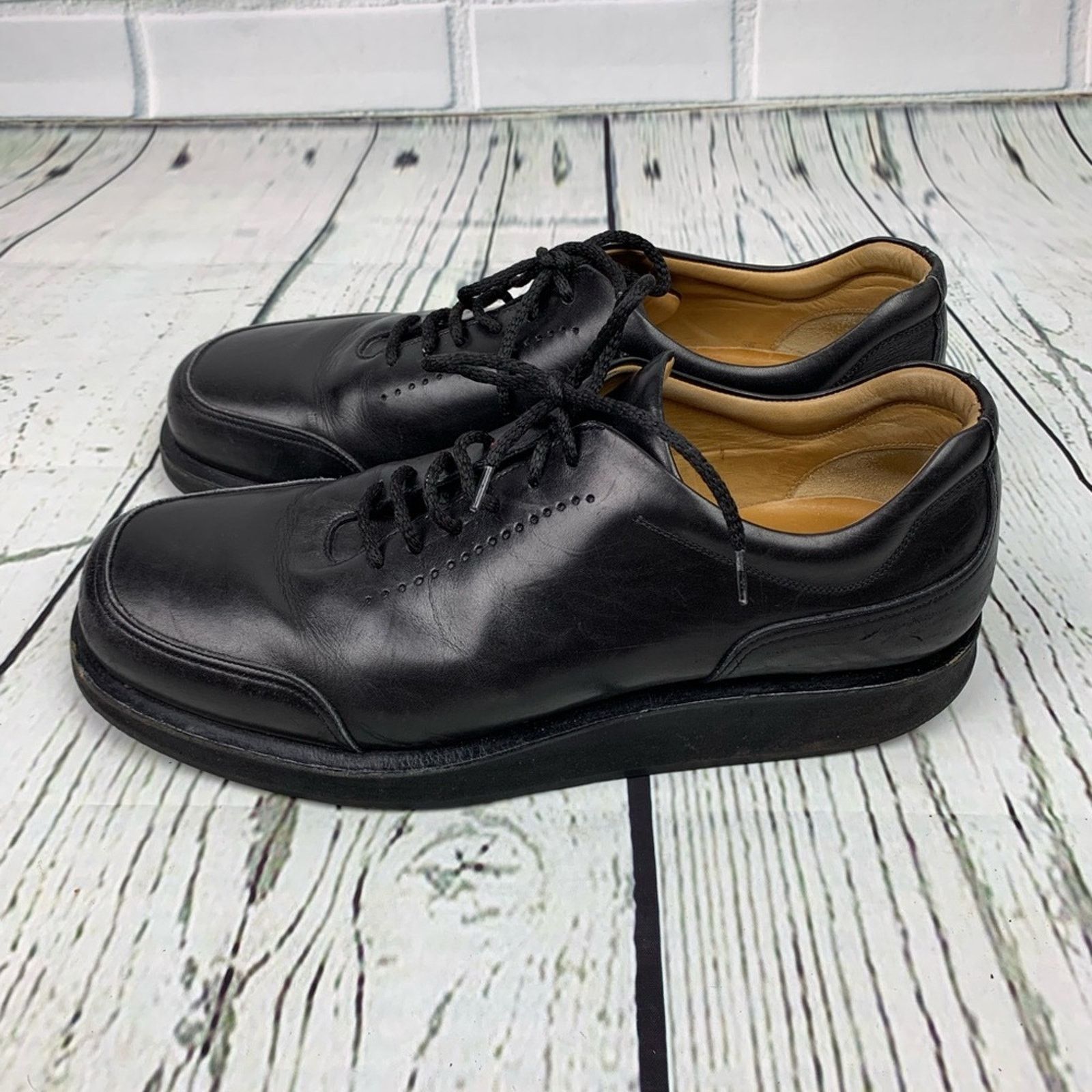 Bally Bally’s Rutger Black Leather Lace Up Oxfords 8 M Size US 8 / EU 41 - 3 Thumbnail